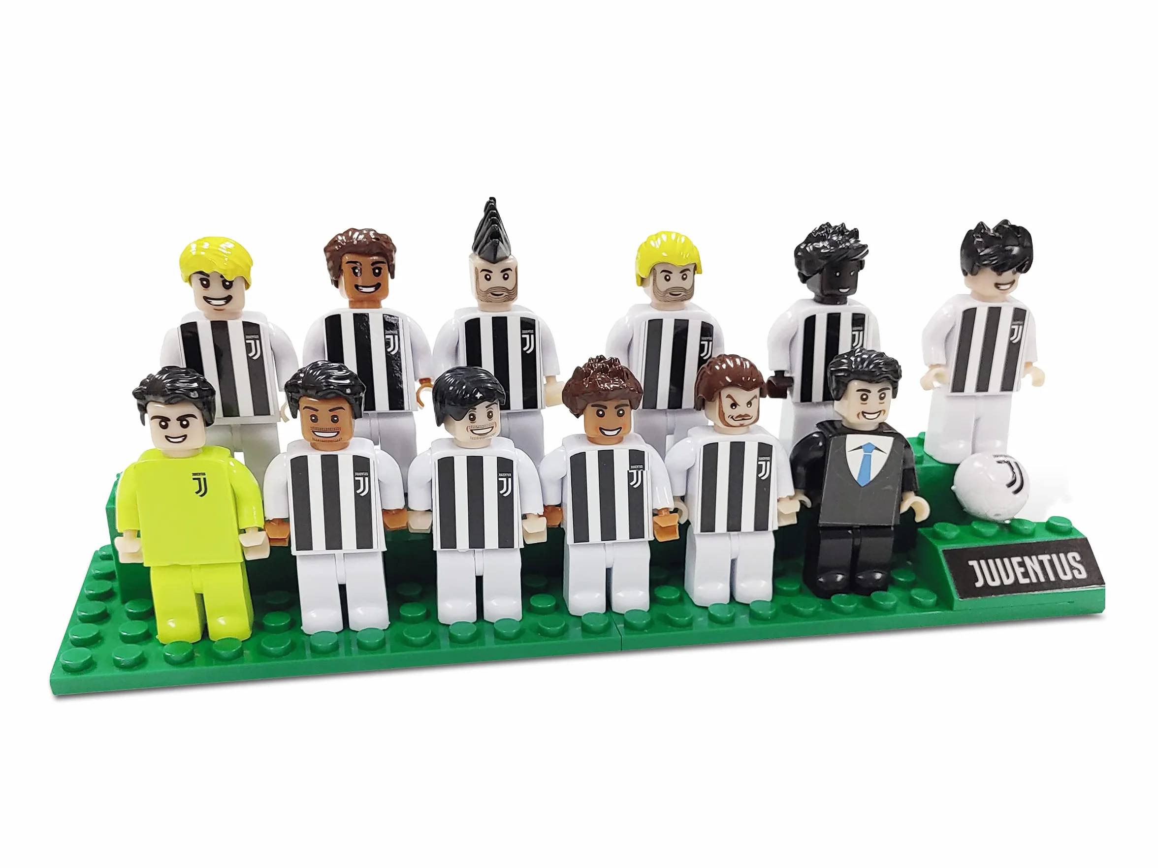 Mondo Bricks Team Juventus F.C Collection Steam Gracze i trener czarny biały 25592