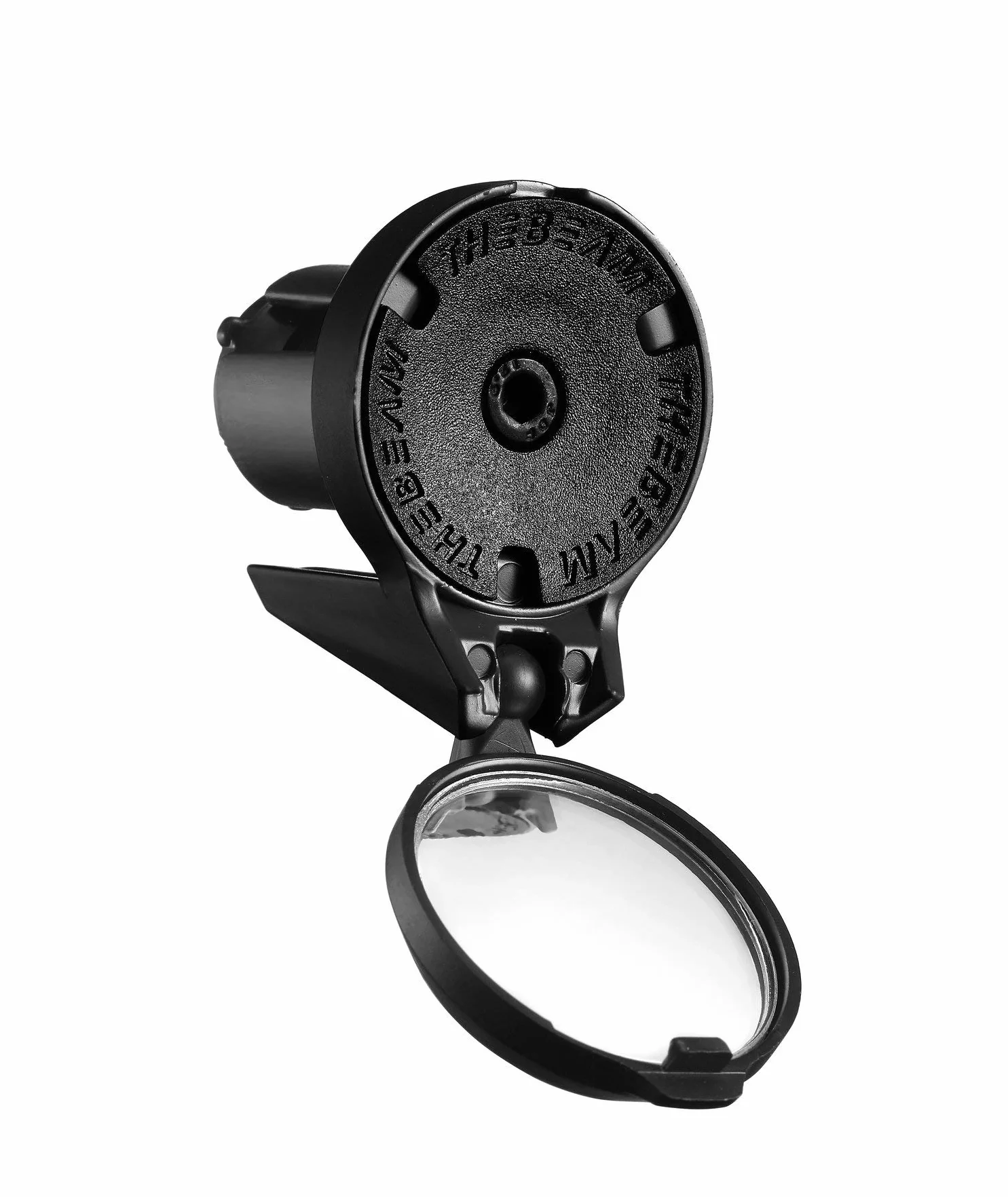 THE BEAM CORKY PERFORMANCE Mini Lusterko Rowerowe Składane 360 Stopni Czarny