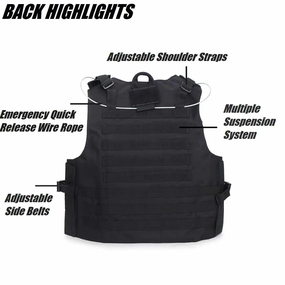 HYCOPROT Kamizelka taktyczna 1000D Oxford regulowana wojskowa Airsoft