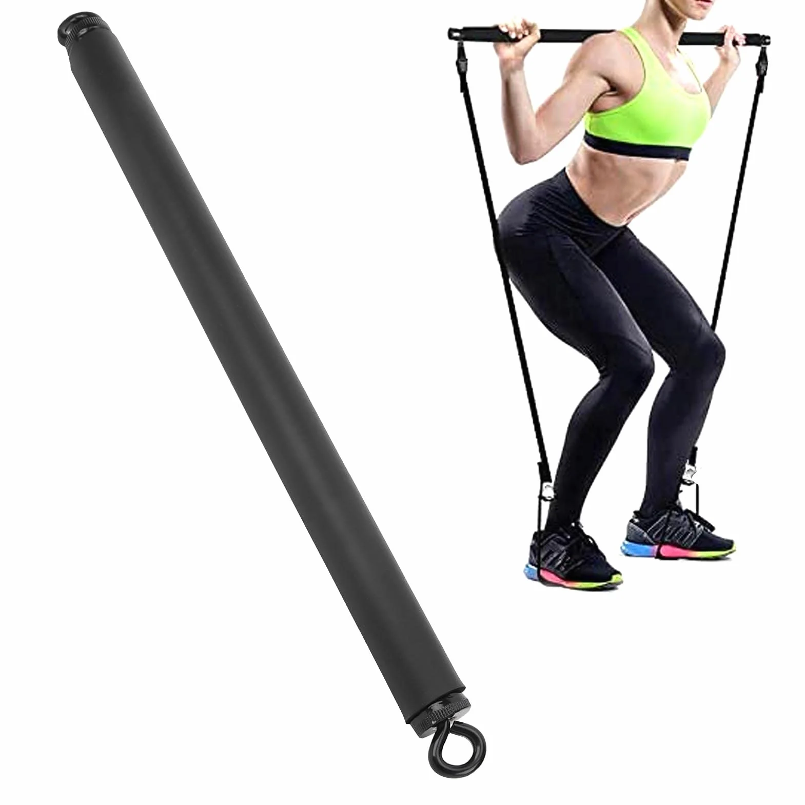 Snufeve6 Wielofunkcyjny Drążek Treningowy Pilates Bar do Ćwiczeń