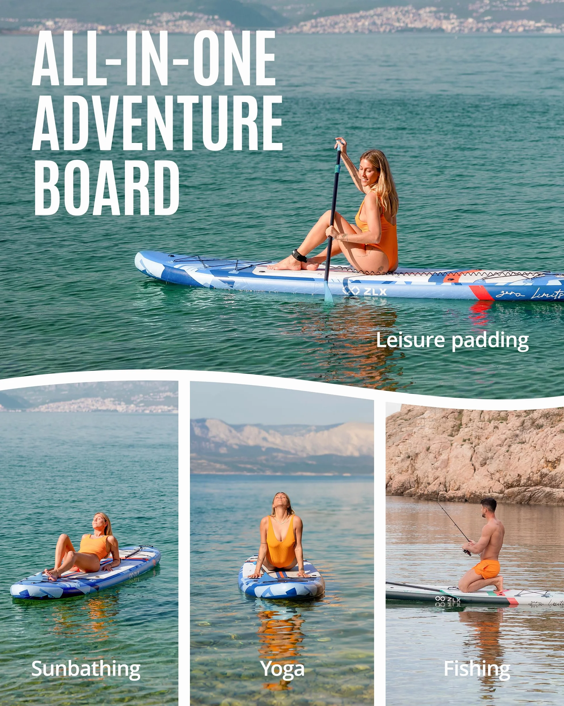 Stand Up Paddle Board nadmuchiwana 350 cm 500 kg z siedziskiem pompka wiosło SUP