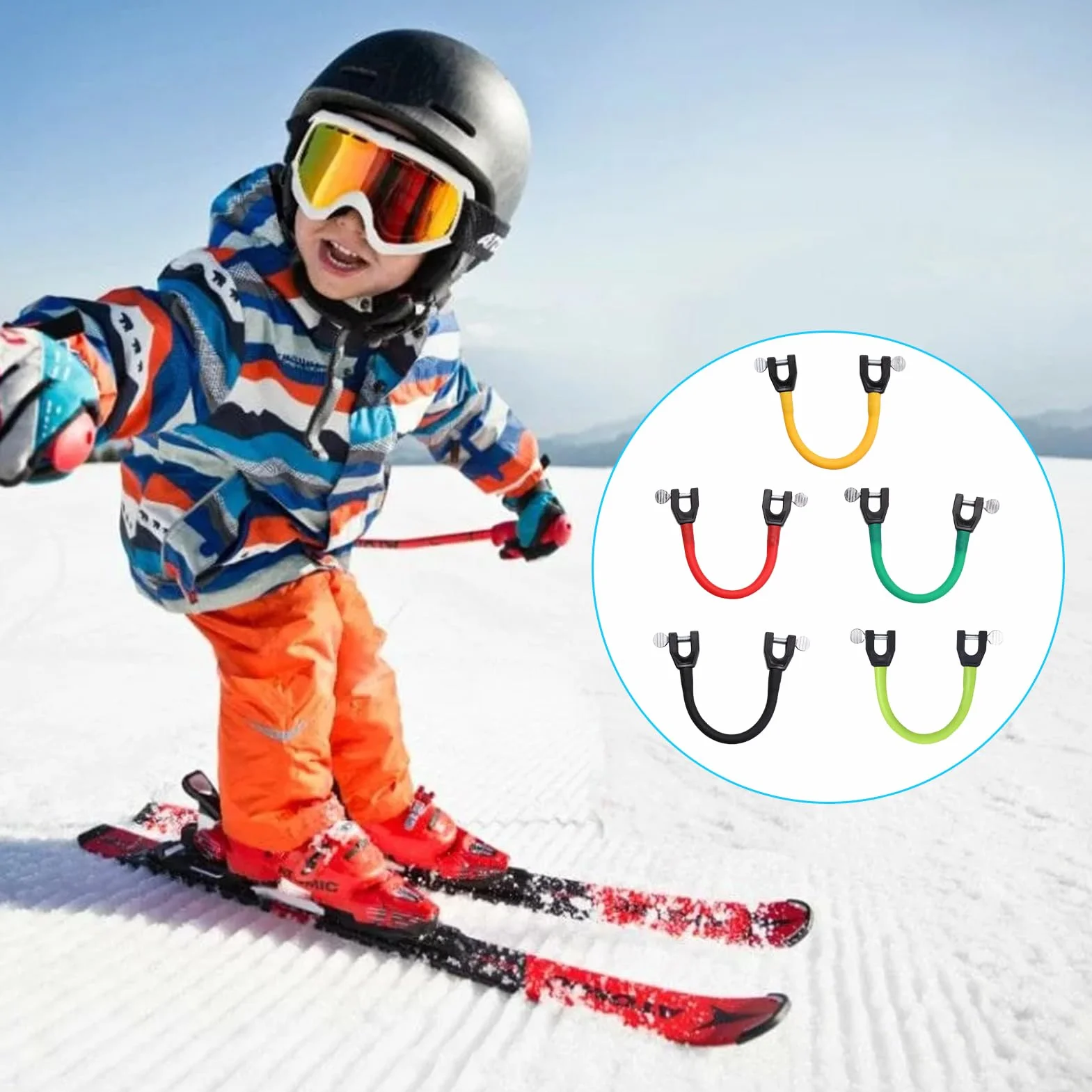 Złącze do końcówek dla dzieci Przenośne snowboardowe narzędzie treningu narciarskiego Easy Snow Pomoc klinowa zimowego