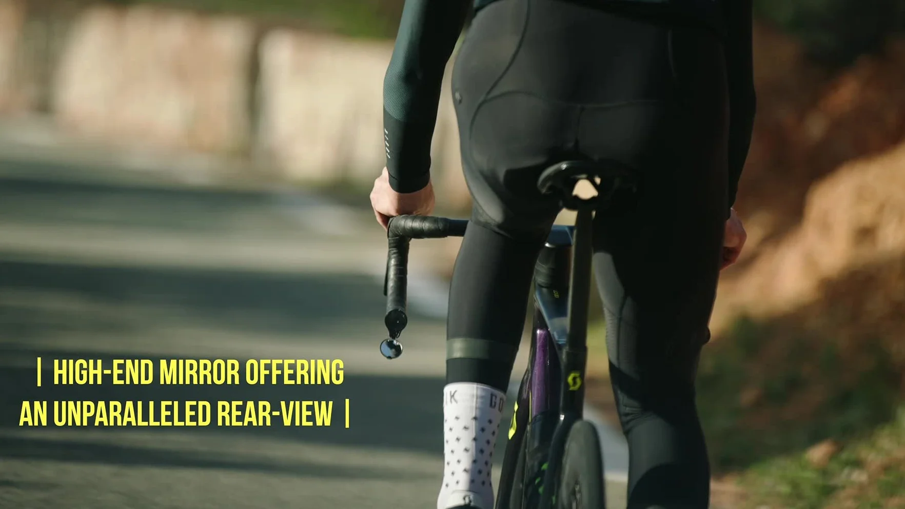 THE BEAM CORKY PERFORMANCE Mini Lusterko Rowerowe Składane 360 Stopni Czarny