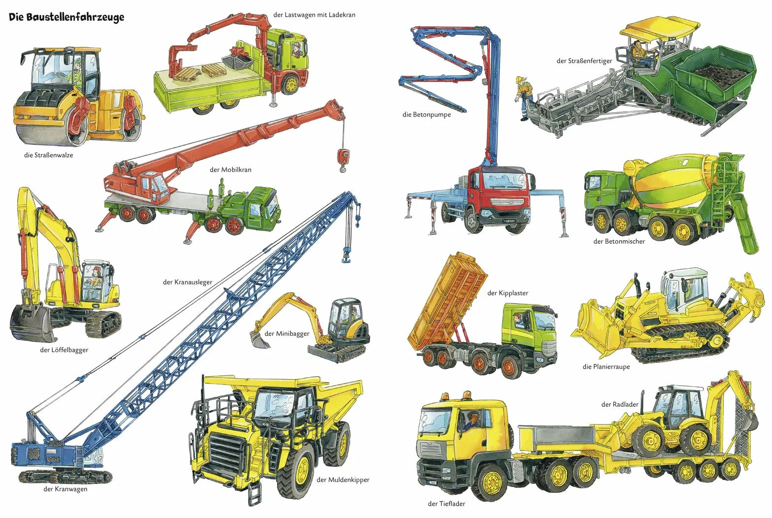 Duden 24+: Bagger, Kran und Tunnelbau. Das große Wimmelbuch von der Baustelle: Wimmeliges Bilderbuch für Kinder ab 2 Jahren: 1
