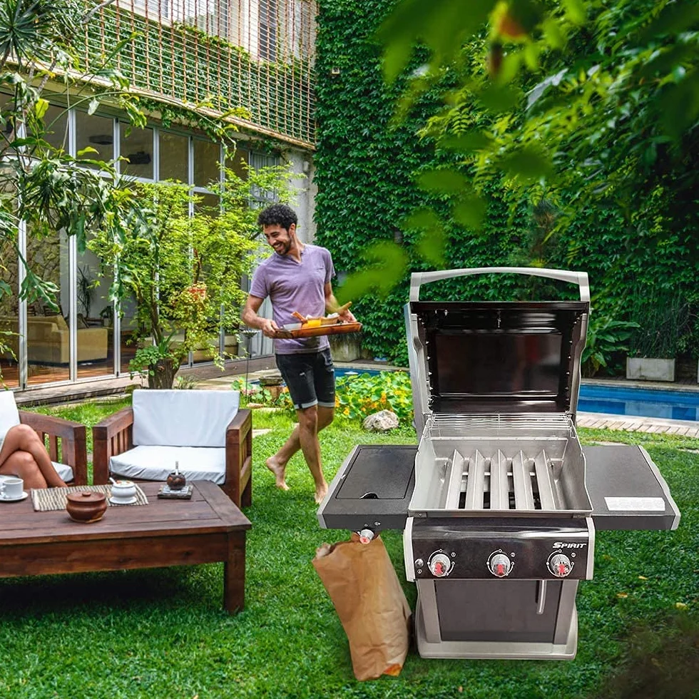 ecooe V2A szyny aromatyzujące ze stali nierdzewnej do Weber Spirit i Spirit II - seria 300 od 2013 - zamiennik do Weber 7636 (5 sztuk) - pasuje do Weber Spirit E S 310 320 330 i więcej