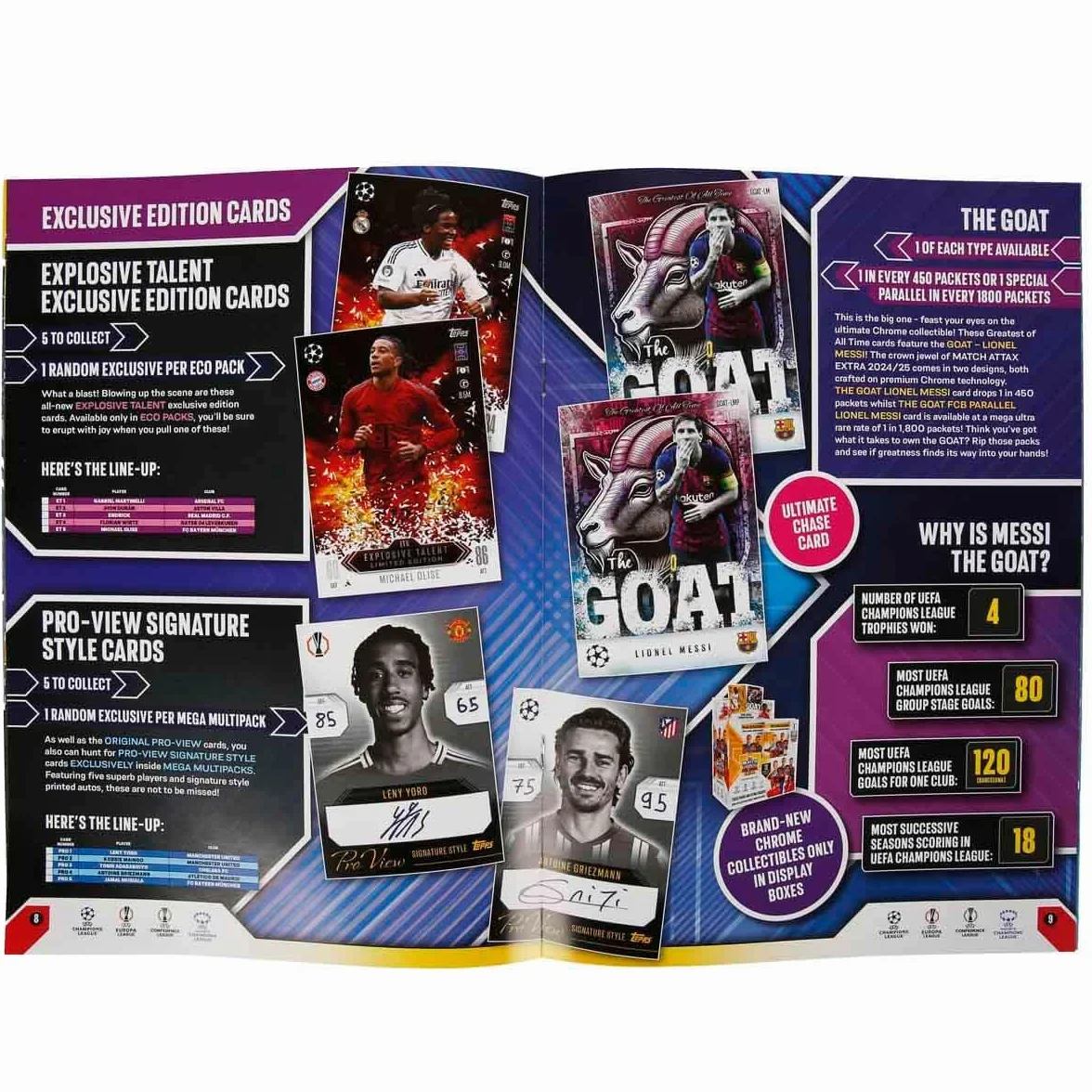 2024-25 Topps Match Attax Dodatkowe karty Ligi Mistrzów - Pakiet startowy (Album, 29 kart + 3 LE)
