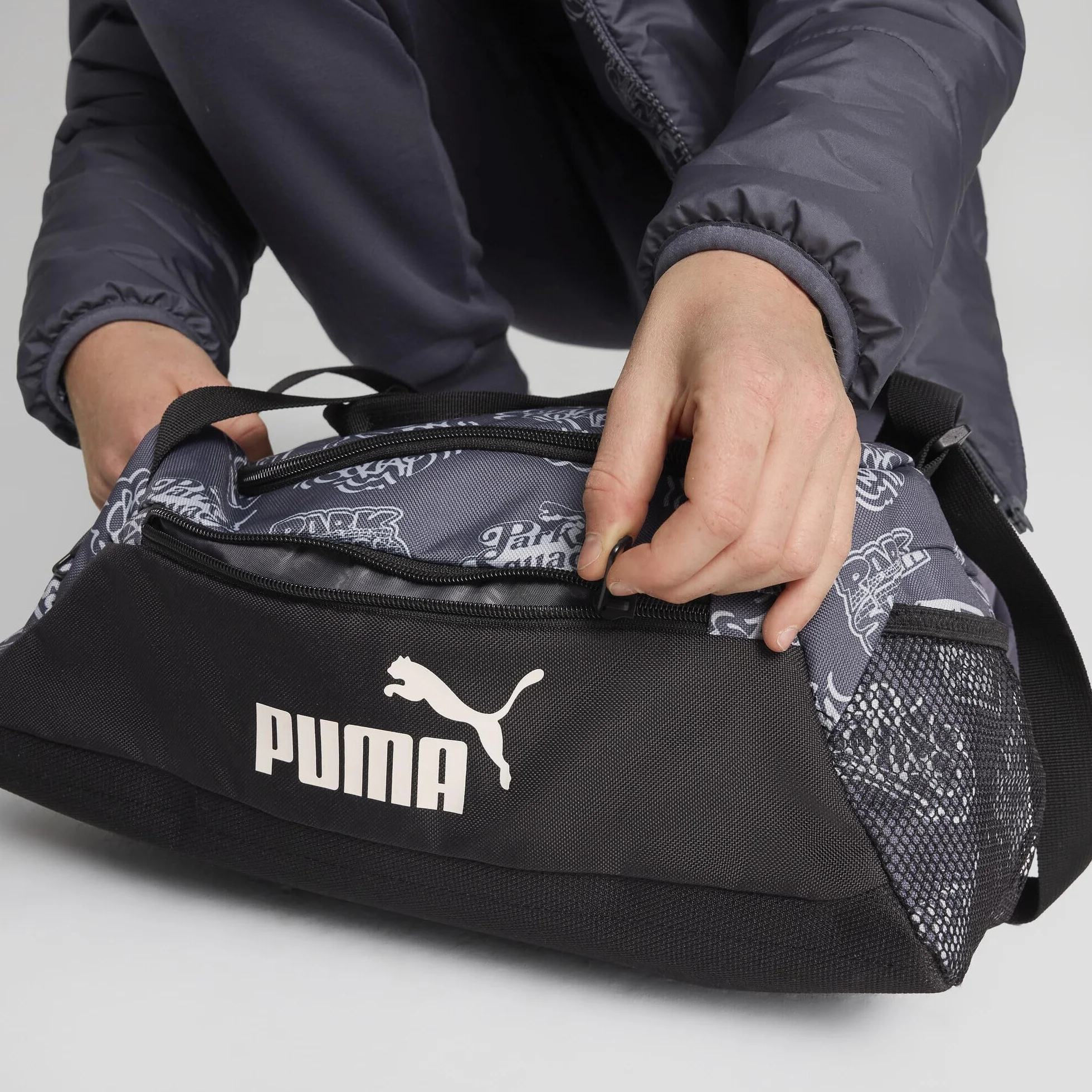 PUMA Phase Sports Bag, damska torba sportowa, Galactic Gray