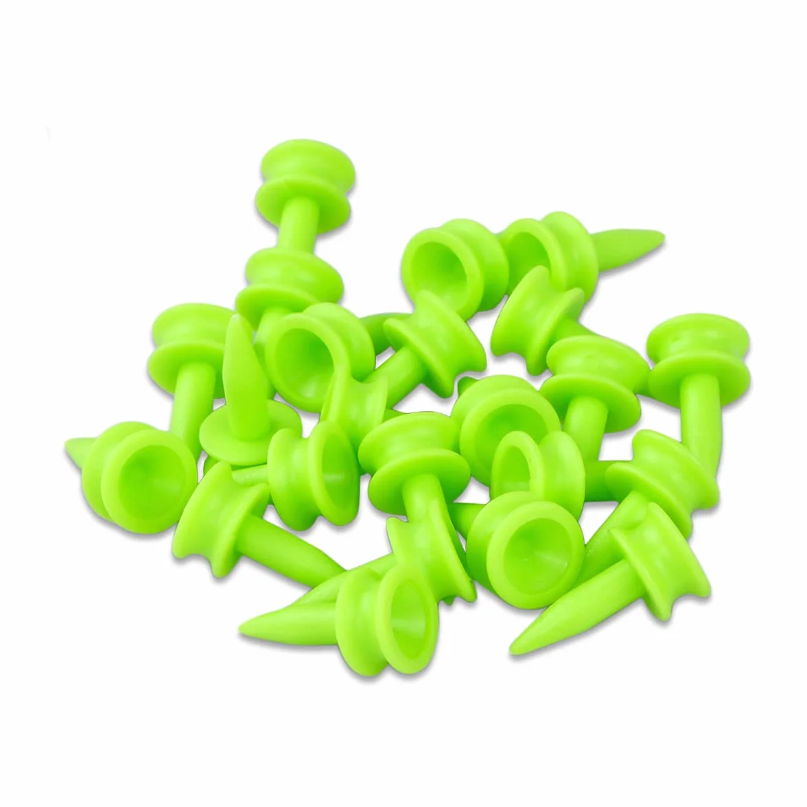 Koszulki golfowe plastikowe 25 mm 100 sztuk małe zielone koszulki golfowe 2,5 cm