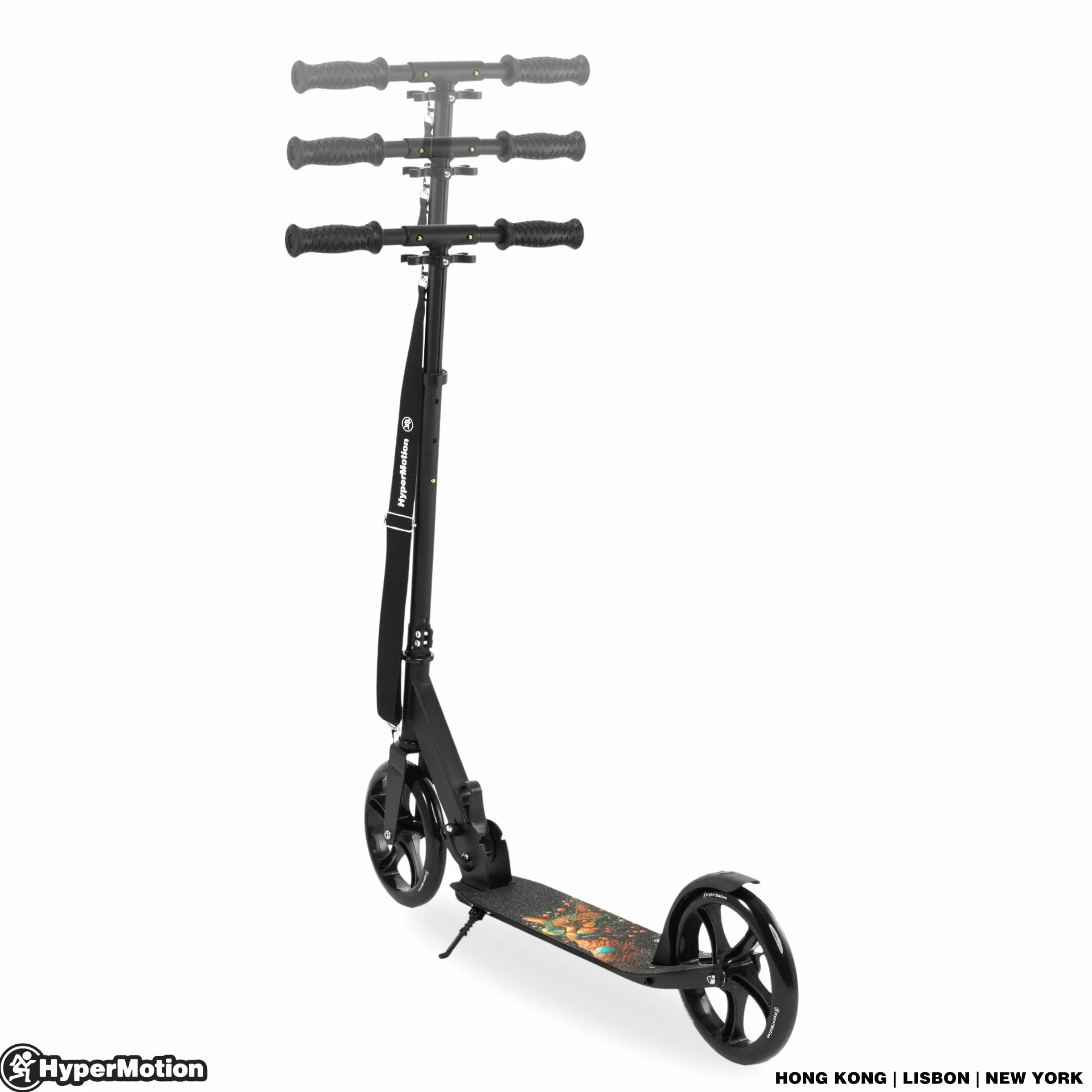 HyperMotion Hulajnoga Dwukołowa VIBE dla Dzieci 7+ i Młodzieży, Aluminium, Składana, Regulowana Wysokość Kierownicy, Łożyska ABEC-7, Koła 200 mm