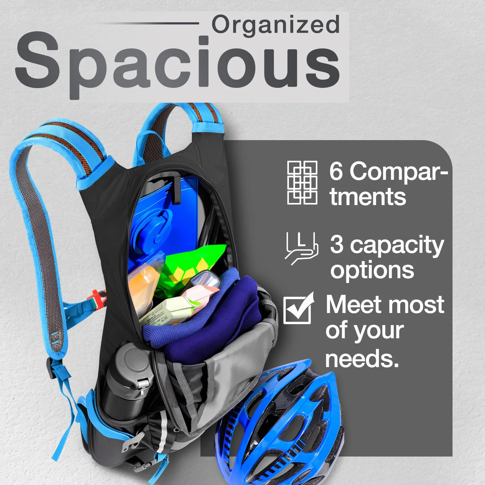 SPGOOD Plecak Rowerowy 20L/25L/30L (9 Kolorów), Wodoszczelny, Ultralekki, Dla Kobiet i Mężczyzn, Wielofunkcyjny, z Osłoną Przeciwdeszczową i Osłoną na Kask