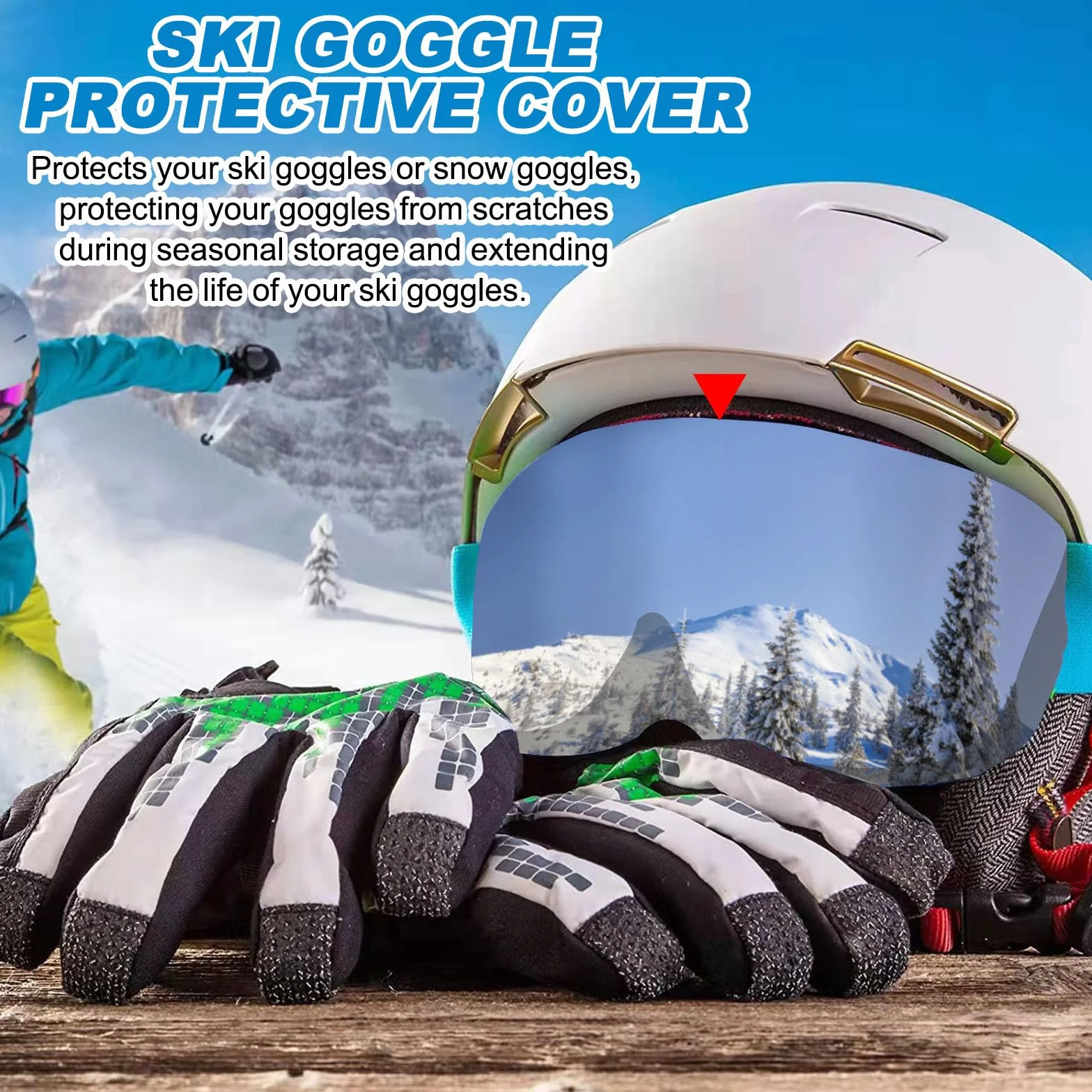Pokrowiec ochronny na gogle narciarskie, odporny na zarysowania, przenośny