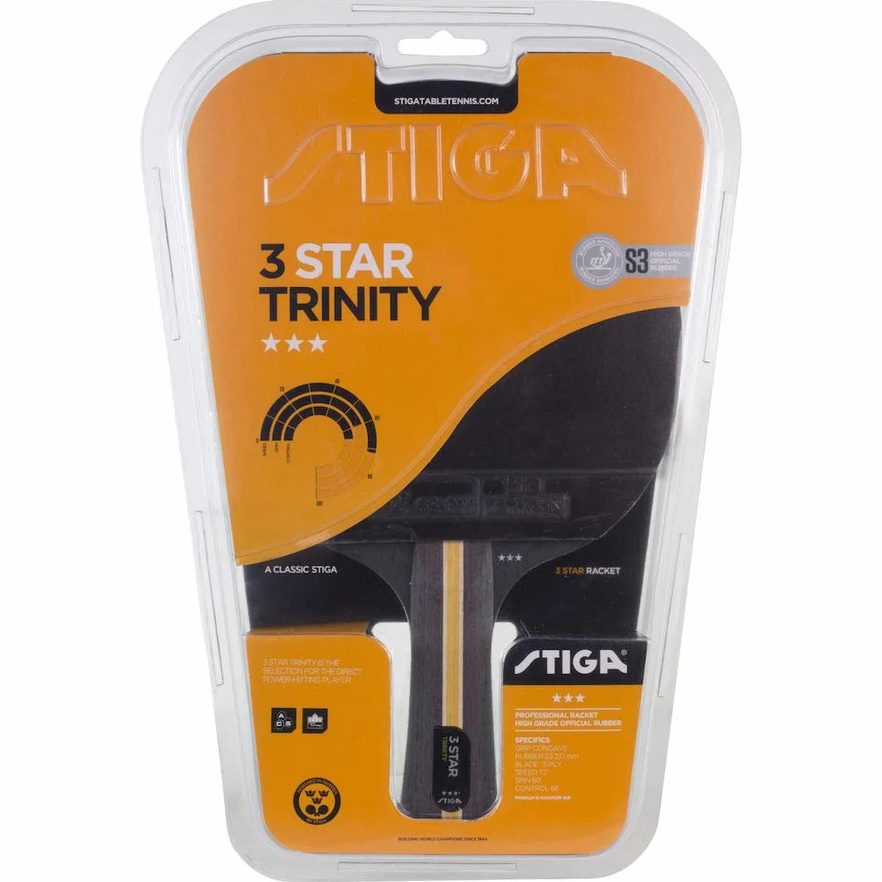 STIGA Trinity 3-gwiazdkowy kij do tenisa stołowego czarny czerwony