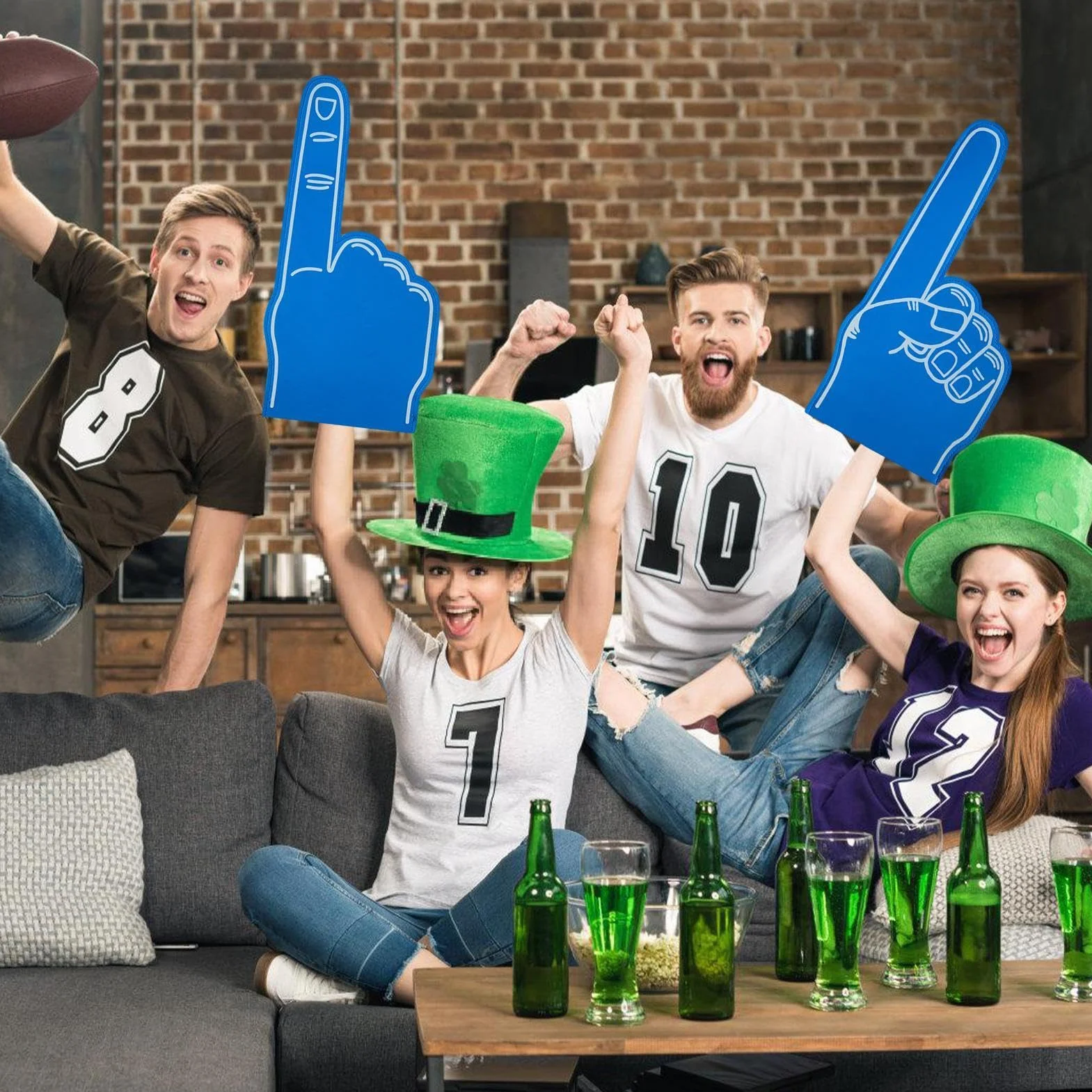 Olbrzymi palec piankowy, numer 1, pusta piankowa ręka cheerleaderka, pianka do kibicowania na imprezach sportowych, duże piankowe dłonie na zawody cheerleaderek