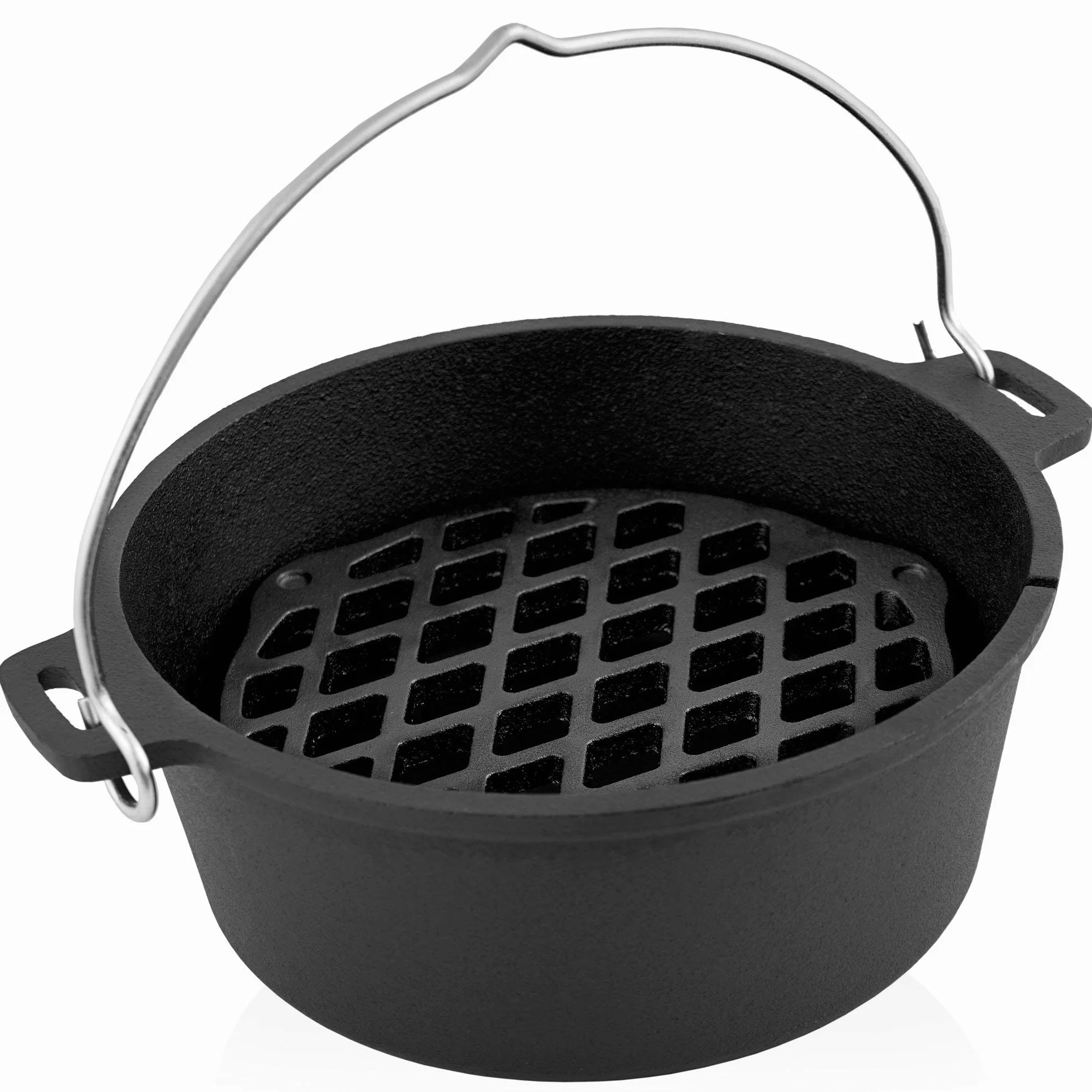 BBQ-Toro Żeliwny ruszt | wkładka do kociołka typu Dutch Oven (Ø 22 cm | do 4,5 QT Dutch Oven)