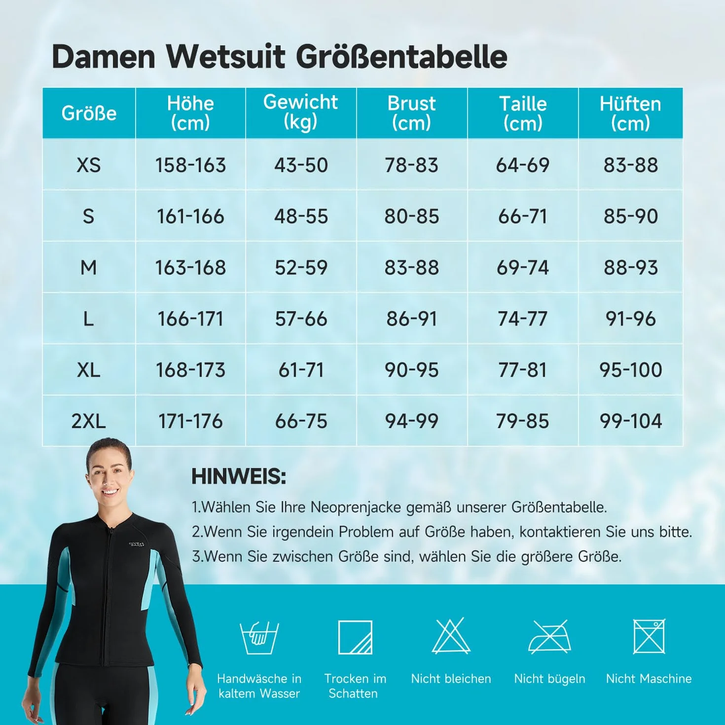 Damski kombinezon z neoprenu 1,5 mm do nurkowania surfowania pływania