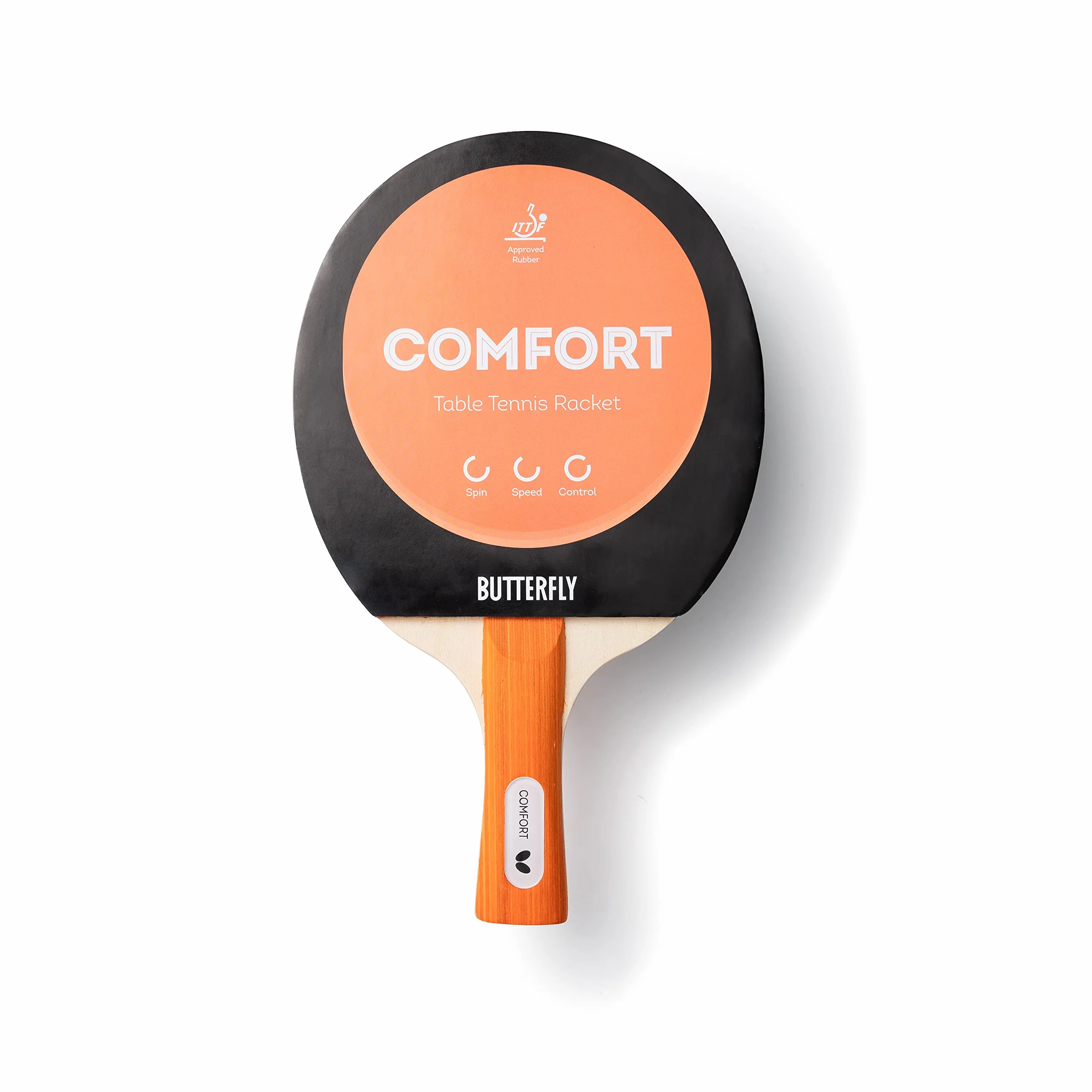 Rakietka do tenisa stołowego BUTTERFLY Comfort | profesjonalna rakietka do tenisa stołowego dla początkujących i zaawansowanych graczy | powierzchnia antypoślizgowa