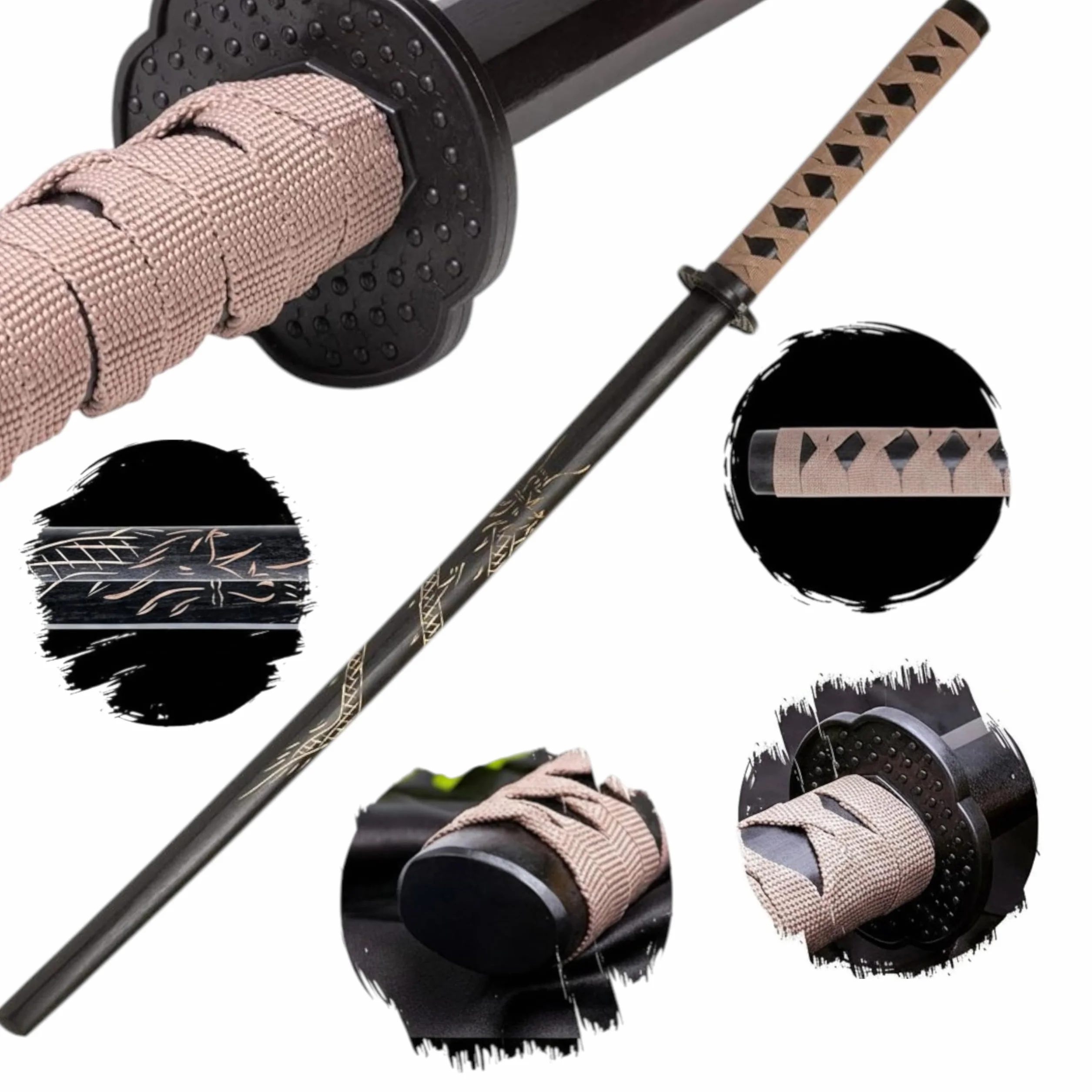 57 SPECIAL REPLICAS Dragon Bokken Katana Drewniany miecz 100 cm do profesjonalnego treningu 1807D