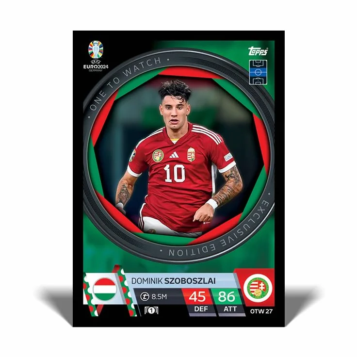 Topps Oficjalny Attax Meczowy Mistrzostw Europy w Piłce Nożnej 2024 - Pudełko Turniejowe (30 Pakietów)
