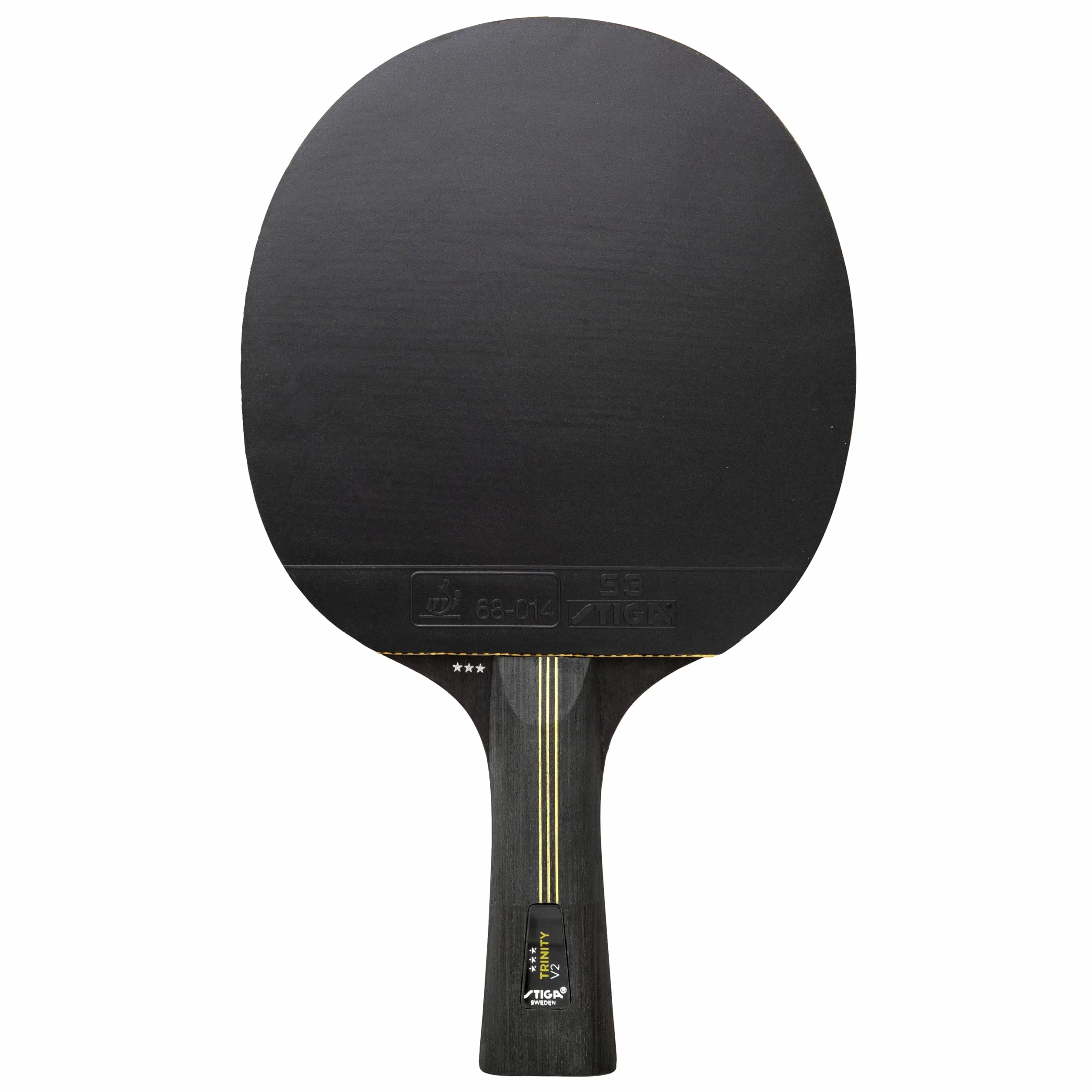 STIGA Trinity V2 kij do tenisa stołowego – 3-gwiazdkowe ostrze, guma zatwierdzona przez ITTF, ergonomiczny uchwyt, dla ofensywnych graczy
