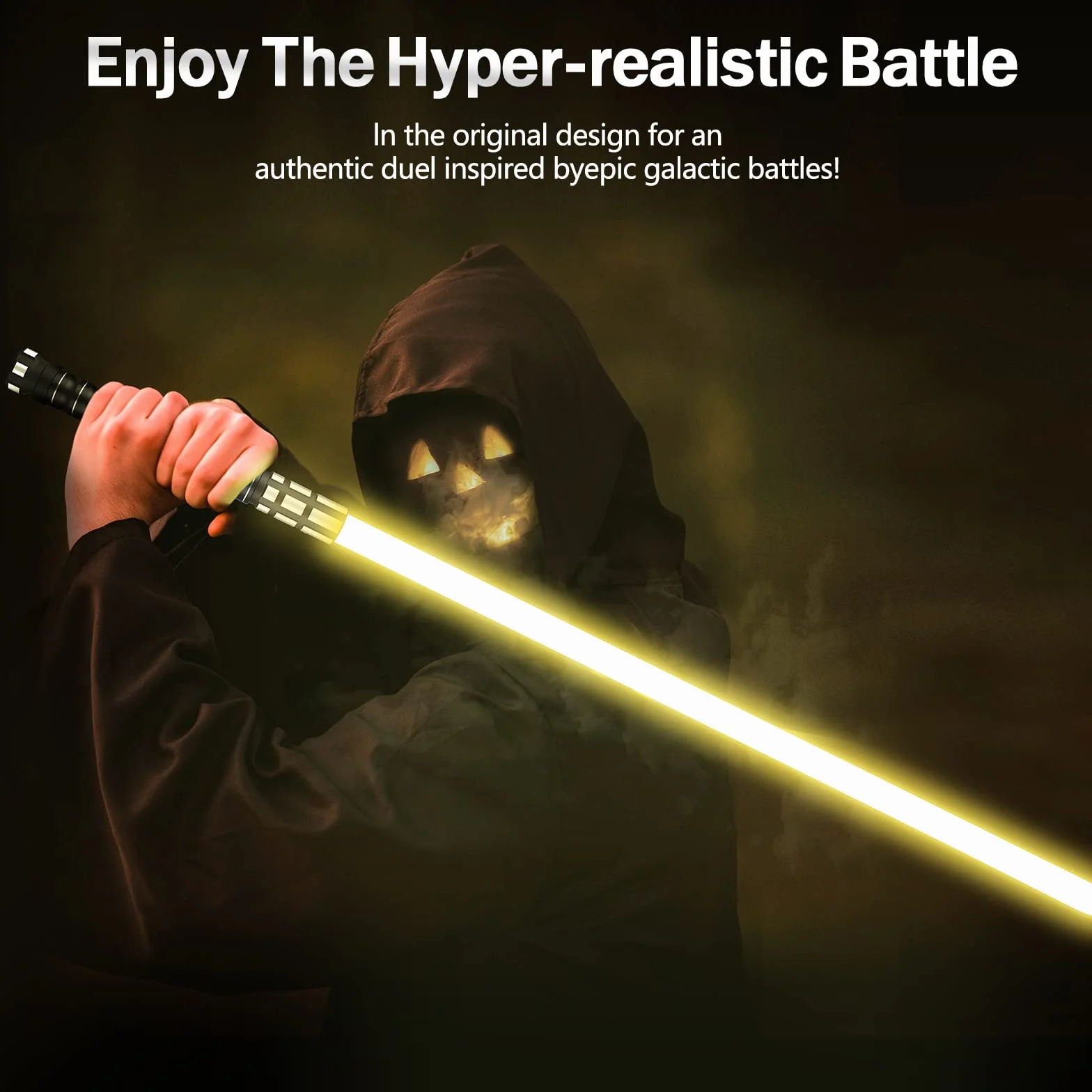 KBASE Force FX Prof. Miecz Świetlny - Metalowa Rękojeść z Czujnikiem Ruchu, 12 RGB + 5 Dźwięków | Premium dla Kolekcjonerów, Cosplay, Prezent Chłopięcy(H)