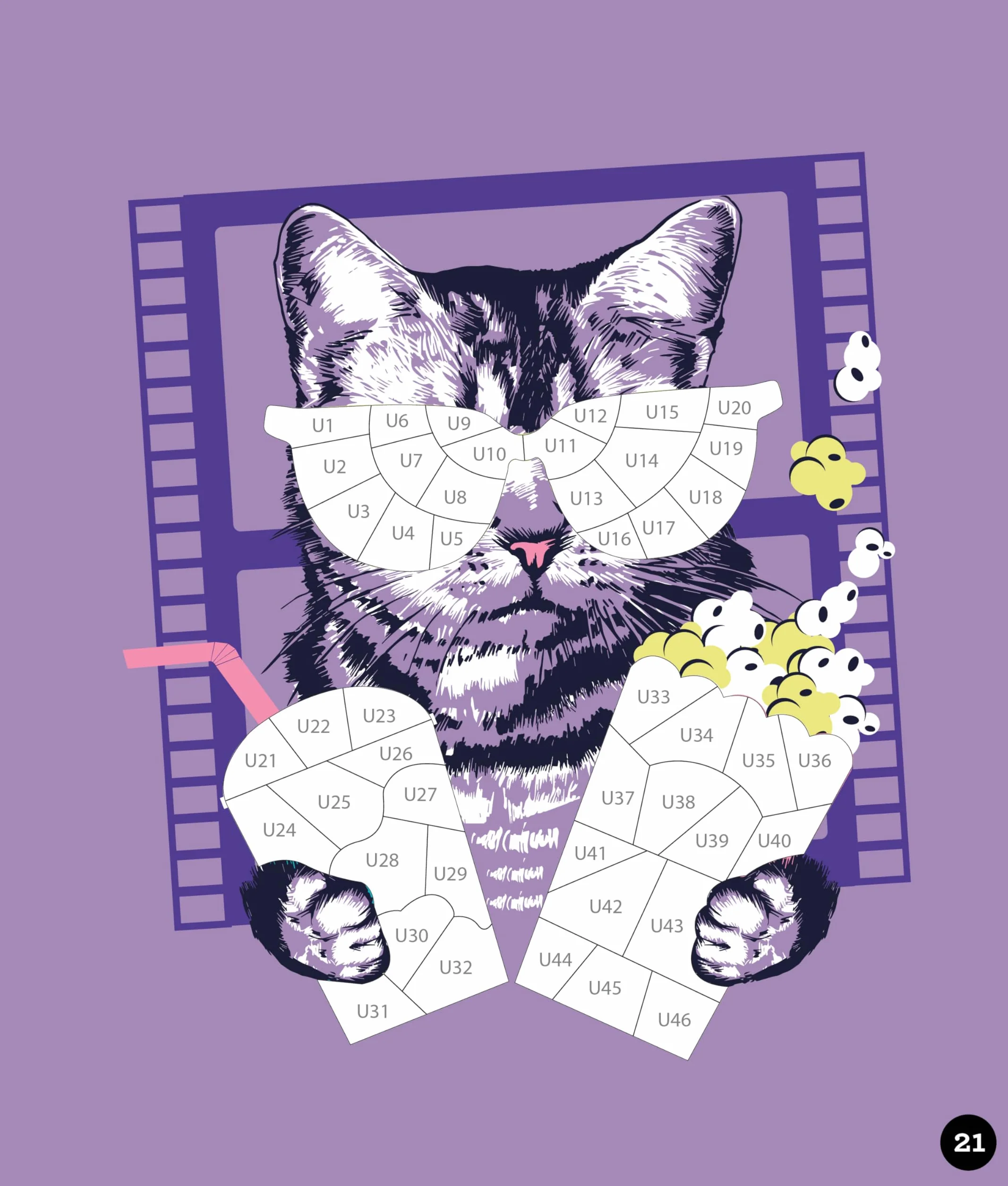 Brain Games - Sticker by Number: Cats (28 Images to Sticker): Volume 2