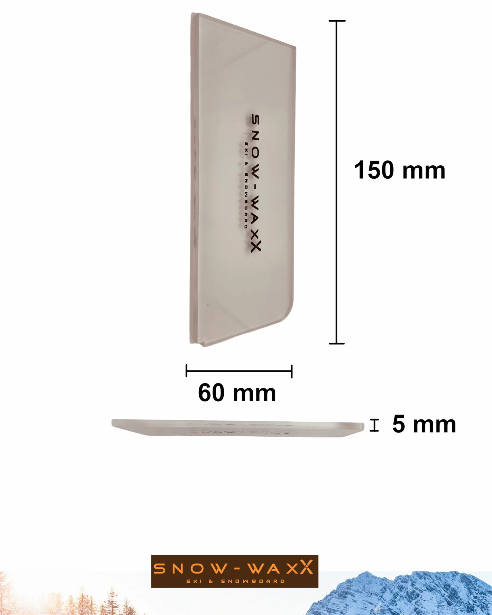 Plexi Blade 5 mm | ostrze do odrywania wosku | ostrze z pleksika | wyprodukowano w Niemczech