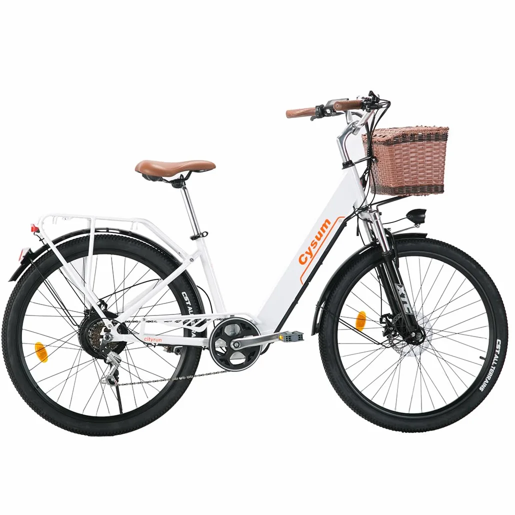 cysum Cityrun damski rower elektryczny 26'' 250 W 25 km/h 36 V 360WH zasięg 80 km