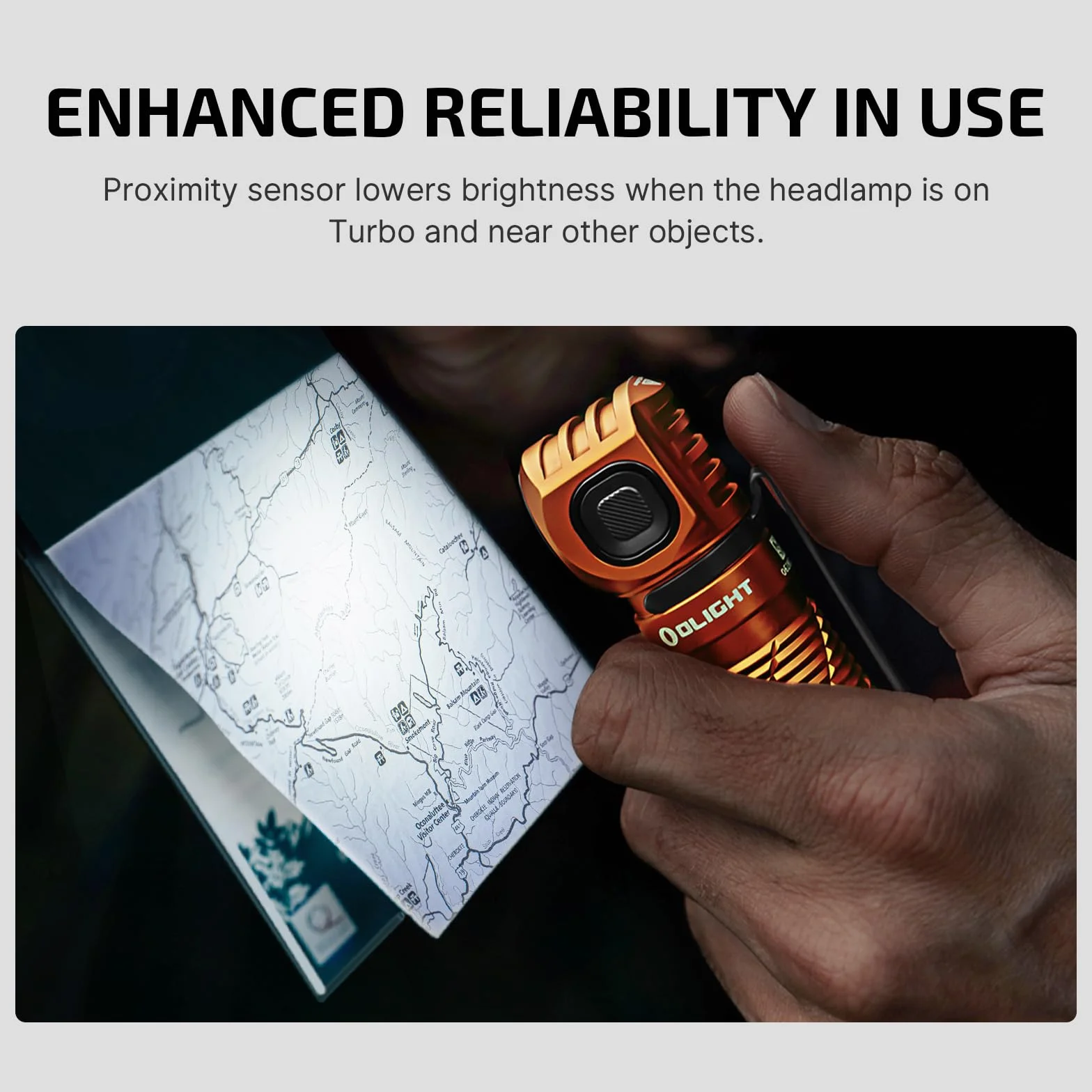 OLIGHT Perun 3 Ładowalna latarka czołowa LED, superjasna latarka czołowa 3000 lumenów z 7 trybami oświetlenia, czujnikiem, czerwonym na głowę