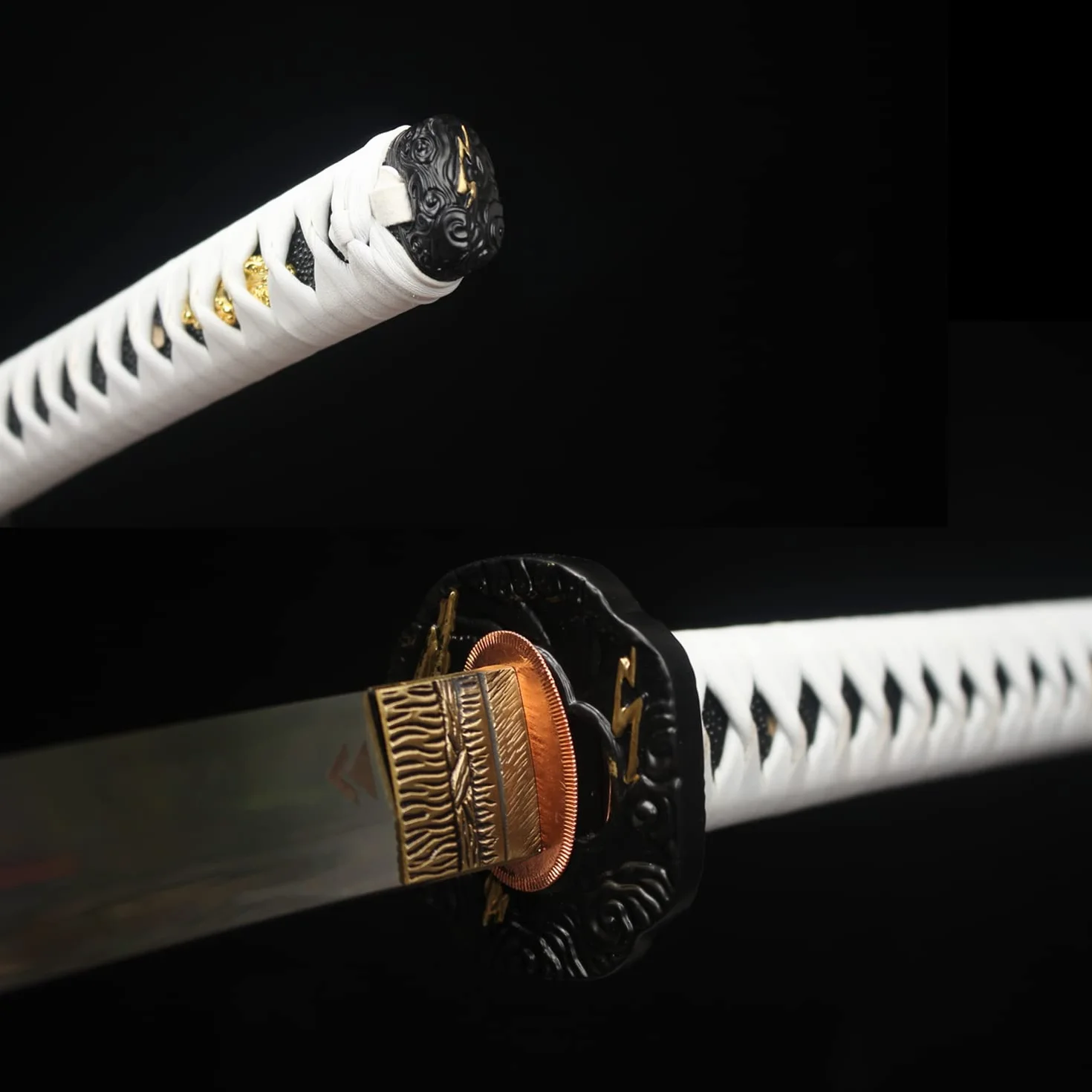 Ghost of Tsushima Cosplay Replika miecza, zestaw prawdziwych mieczy samurajskich, ręcznie kute ostrze T1O
