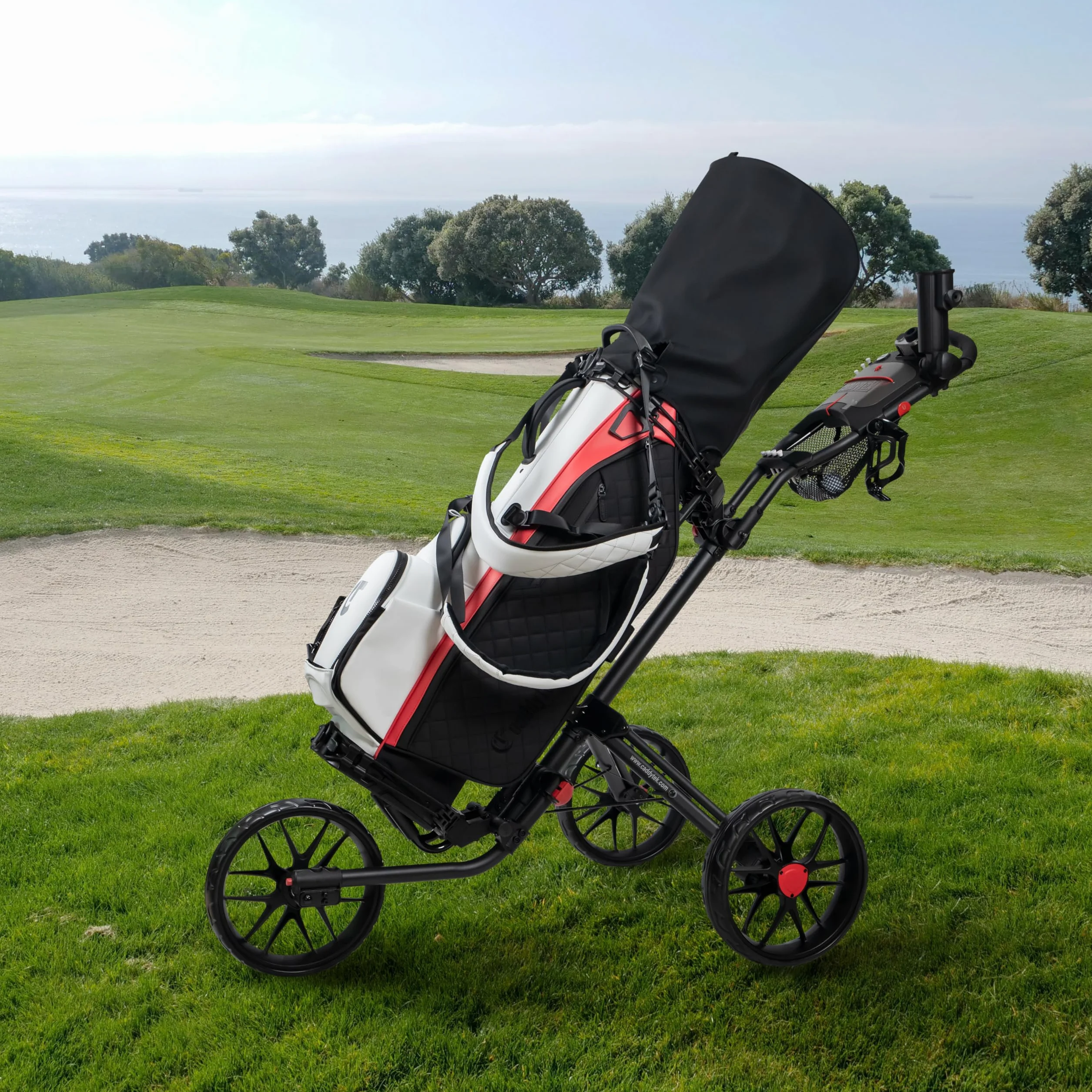 CaddyTek Caddylite wózek golfowy 15,3 V2, Deluxe Quad-Fold, lekki, 3 kolory