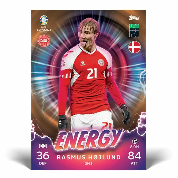 Topps Match Attax Euro 2024 Booster Tin Raw Talent 28 kart 3 ekskluzywne karty