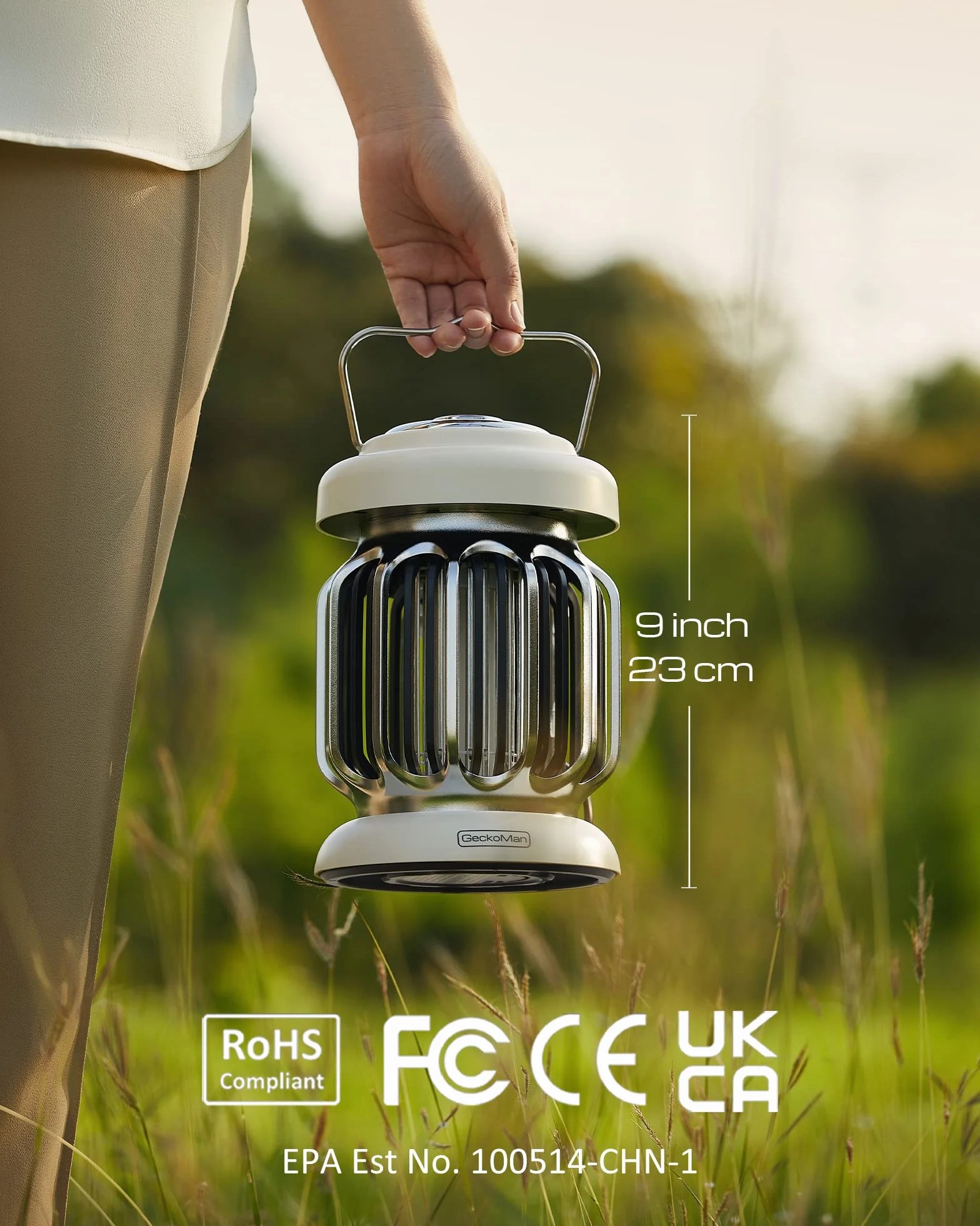 GeckoMan spektrum hybrydowego, Dusk to Dawn Light Sensor elektryczna pułapka na owady, elektryczna pułapka na muchy, pułapka na muchy owocówki, z czujnikiem światła