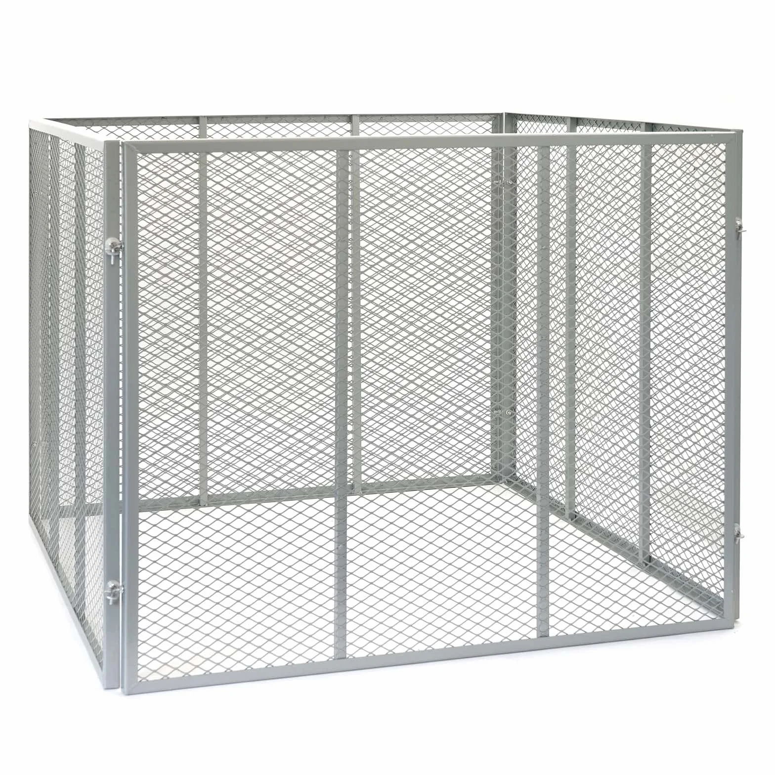 Wiltec Kompostownik 800 l z siatki metalowej, trwały kompostownik ogrodowy 100x100x80 cm, ekologiczne przetwarzanie bioodpadów w naturalny nawóz