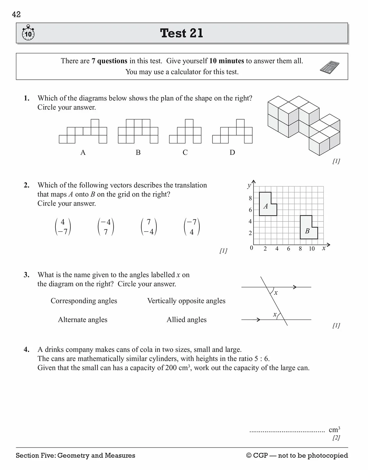 GCSE Maths Edexcel 10-Minute Tests - Higher (includes Answers)