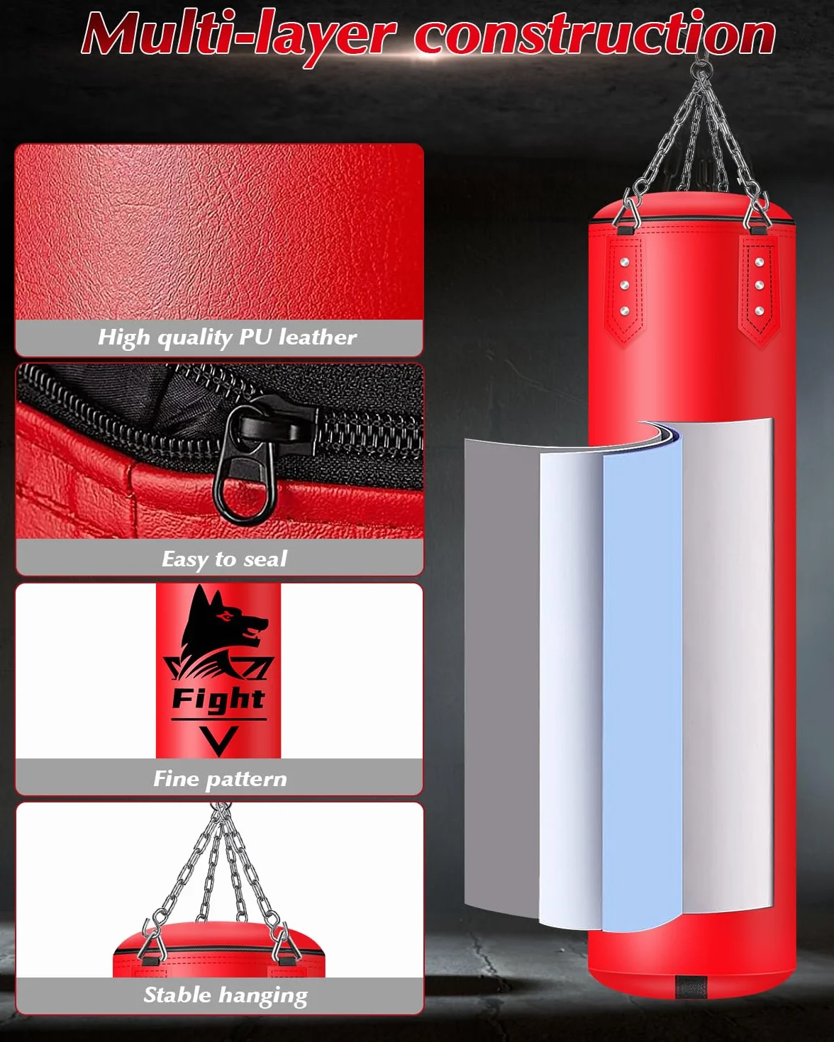 Skórzana torba bokserska z mikrofibry z rękawiczkami i akcesoriami do treningu kickboxingu MMA