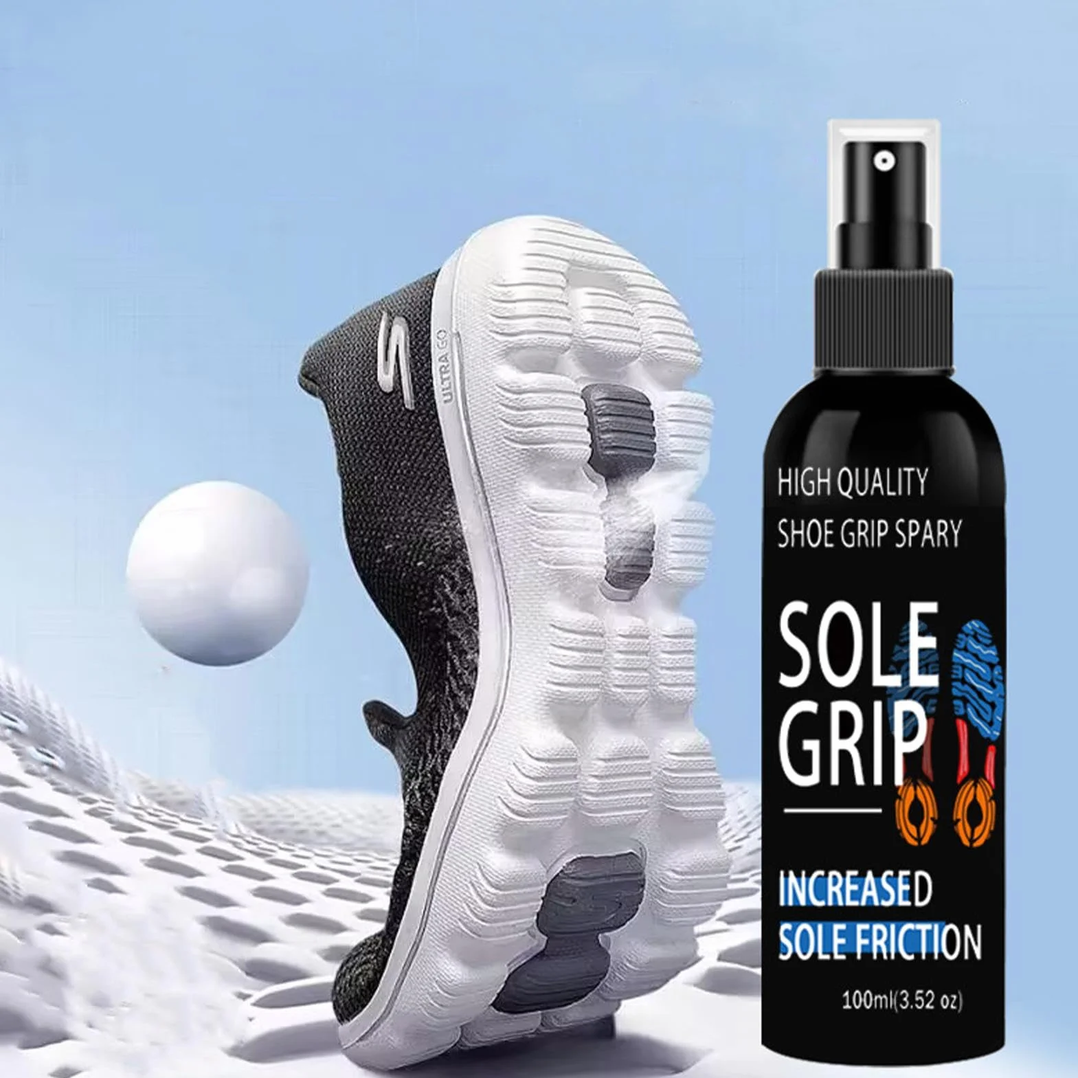 Basketball Shoe Grip Spray Anti-Slip Traction Enhancer for Sneakers