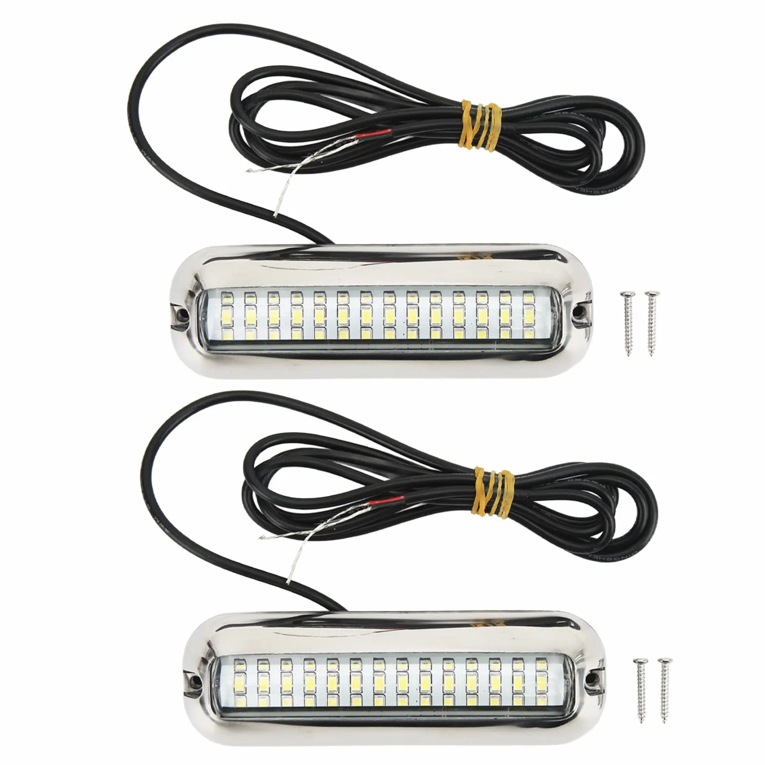 42 Diody LED Morskie Diody LED ze Stali Nierdzewnej z wodoodpornością IP68, do 1500 Lm, Szerokim Kątem 120 °, Podwodnym światłem łodzi od 10 do 30 V do Jachtu, łodzi (wihte light)
