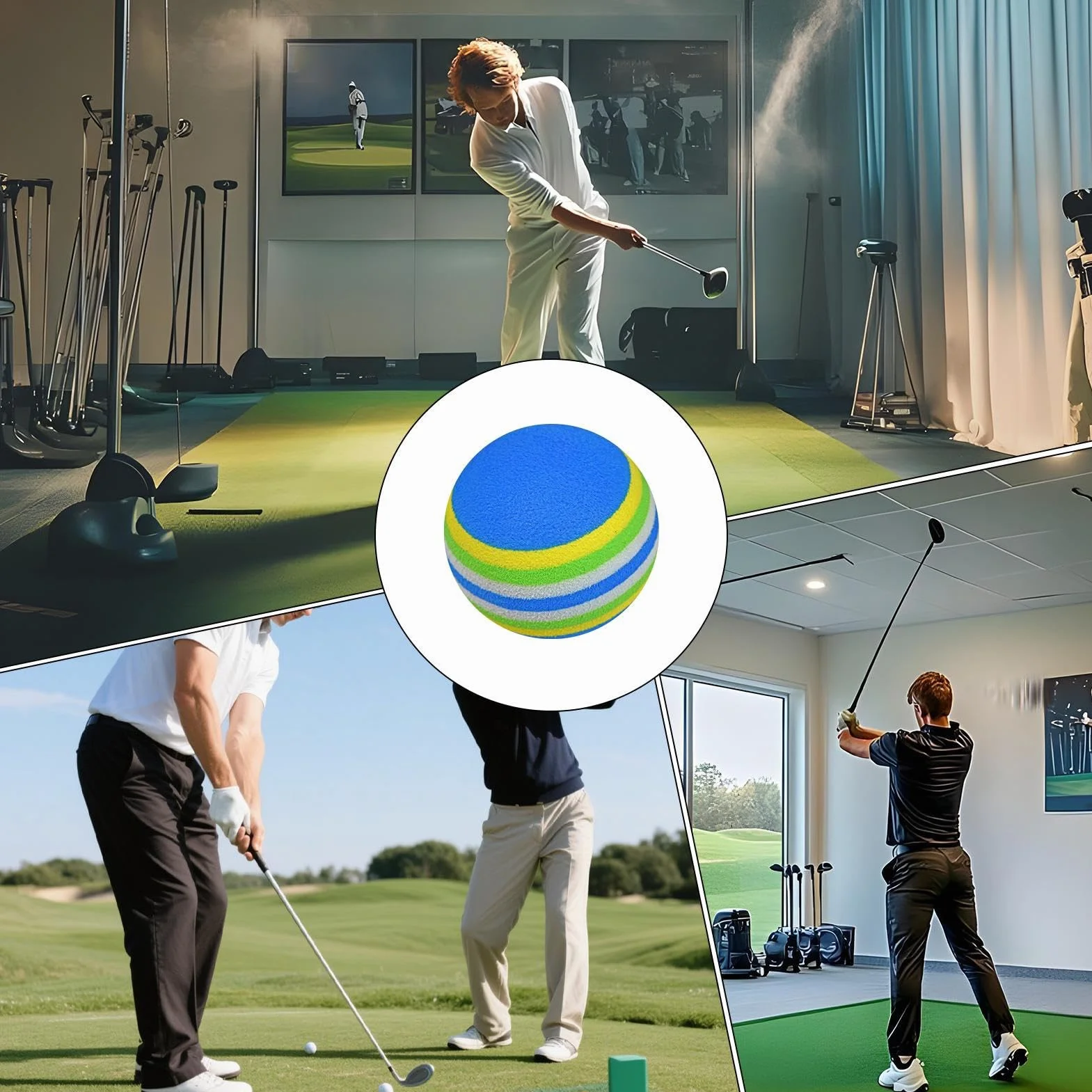 Generisch pianka EVA do ćwiczeń golfowych 10 x piłeczka treningowa
