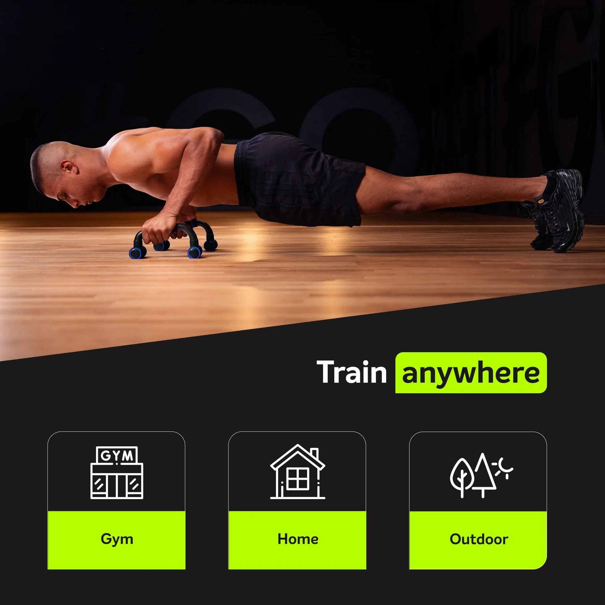 Fizyo 2 Uchwyty do Pompek do Treningu Całego Ciała, Antypoślizgowe Uchwyty z Pianki, Push Up Bar, Domowy Fitness, Chroniące Stawy Nadgarstki, Do Treningu Mięśni i Siłowego, Zestaw 2 sztuk