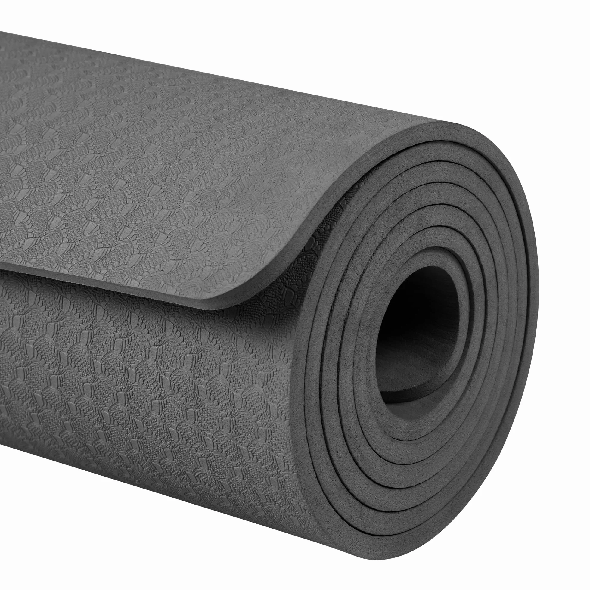 Rebel Mata Gimnastyczna do Ćwiczeń Joga Pilates Fitness 183x61cm Grubość 6mm TPE Czarna