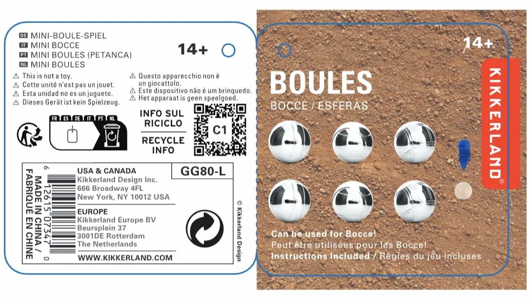 Kikkerland Boules Set (L)