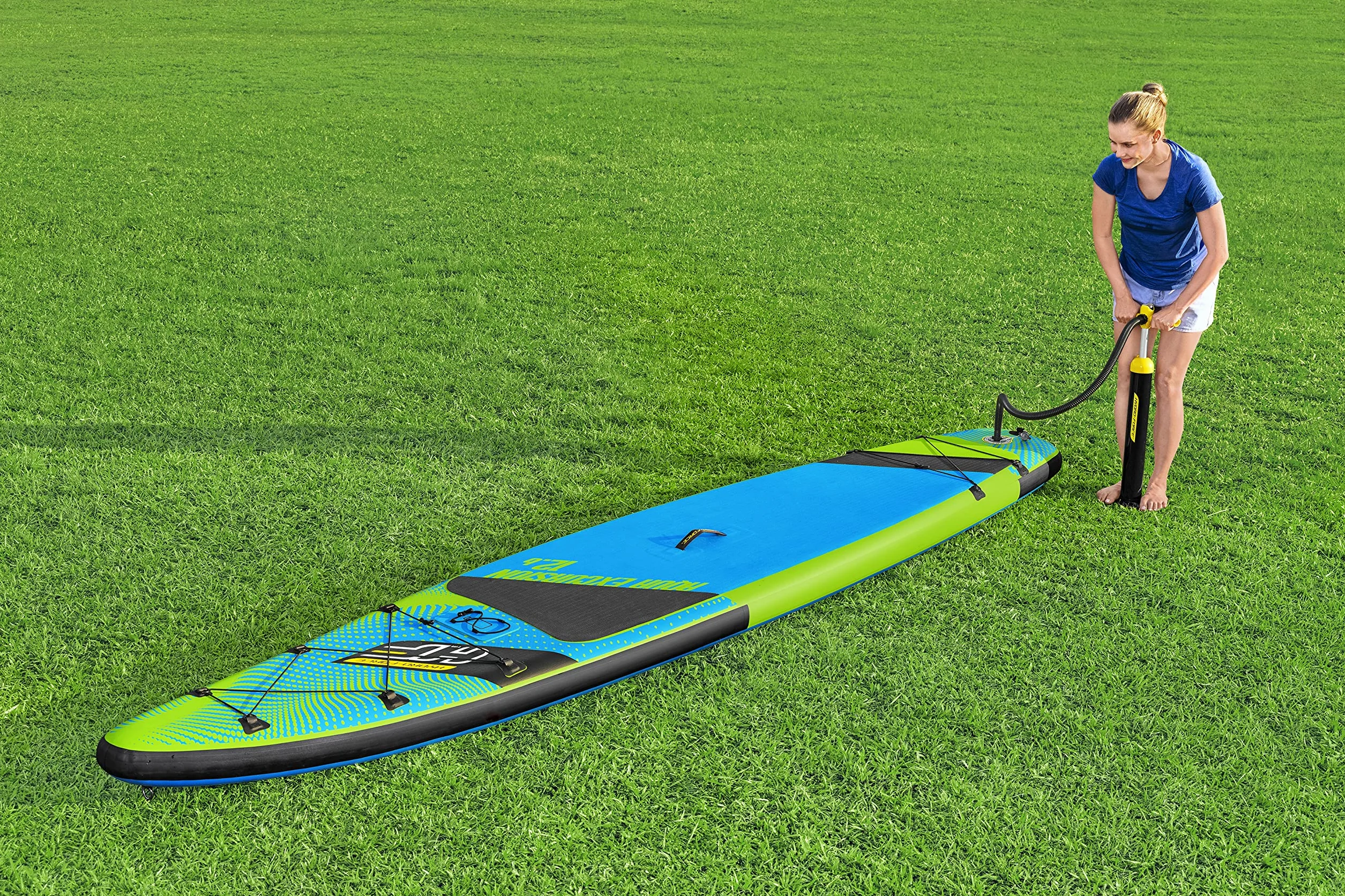 Bestway Hydro-Force Aqua Excursion Tech nadmuchiwany zestaw desek SUP z pompką ręczną, plecakiem