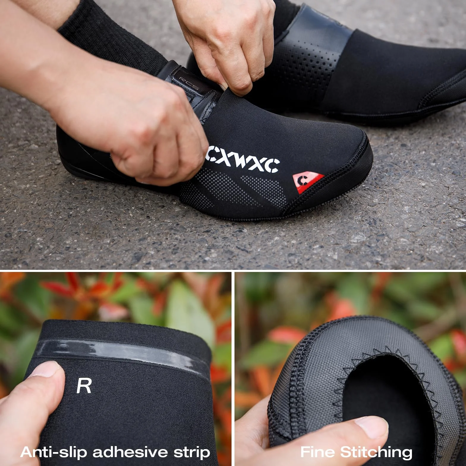 Ochraniacze na buty rowerowe wiatroszczelne CXWXC dla mężczyzn i kobiet