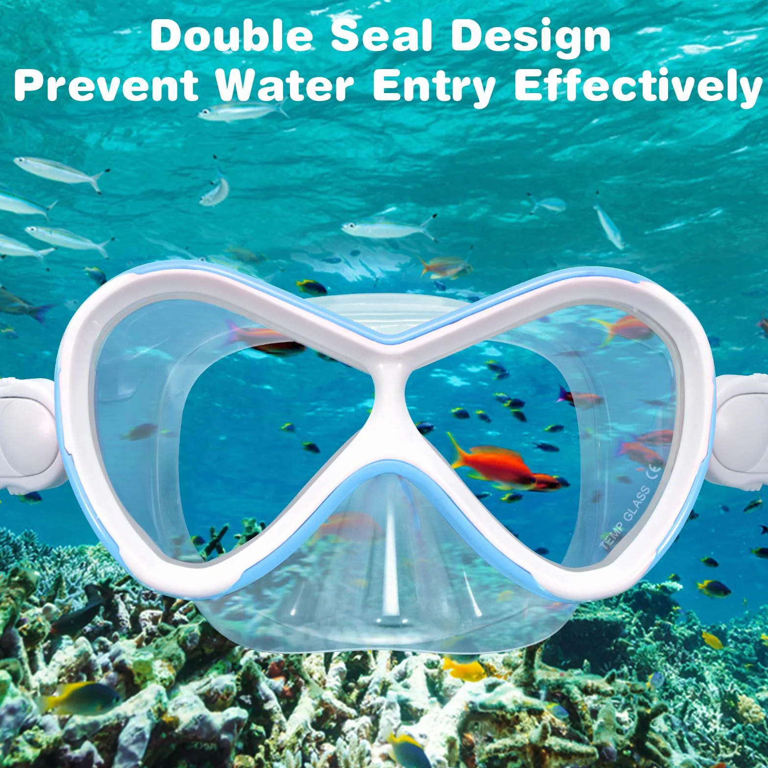 Okulary do nurkowania dla dzieci w wieku 4-16 lat, zestaw do snorkelingu dla dziewczynek i chłopców, okulary do pływania dla dzieci z osłoną nosa, panorama 180°, HD, ochrona przed