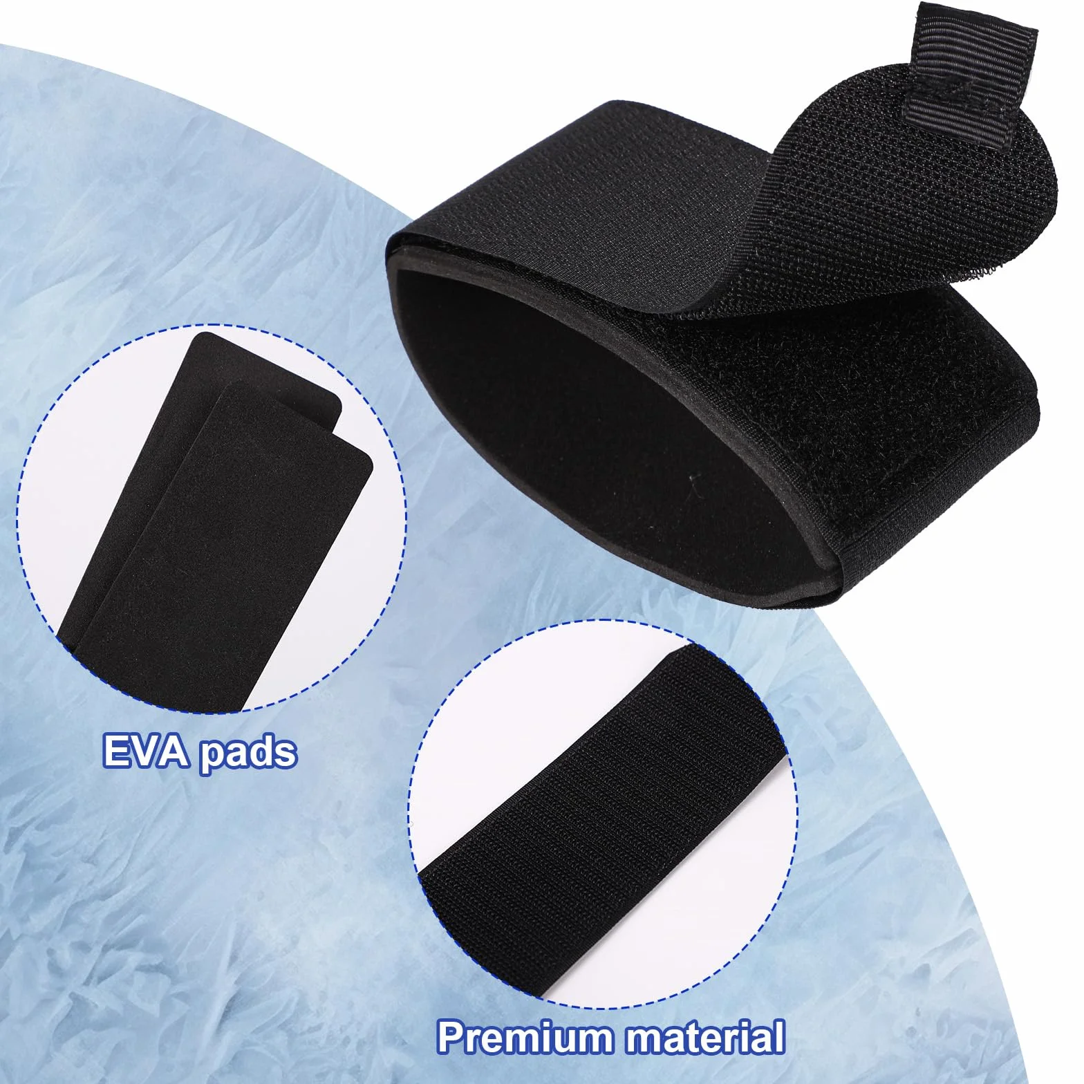 6szt Paski do Mocowania Nart, 48,4x5,4cm, Tasmy do Mocowania Nart z Podkladkami Ochronnymi Regulowane Owijki na Narty Krawaty do Desek Narciarskich Sporty Zimowe Akcesoria