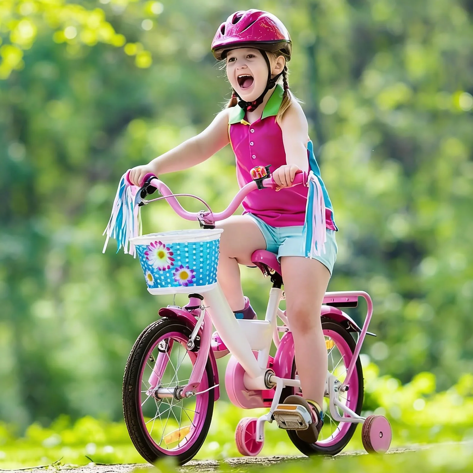Dzwonek rowerowy dla dzieci, dziewczynek, z motywem truskawek, odpowiedni dla dziewcząt, chłopców i dorosłych, odpowiedni do rowerów wyścigowych, skuterów i rowerów górskich, 2 sztuki