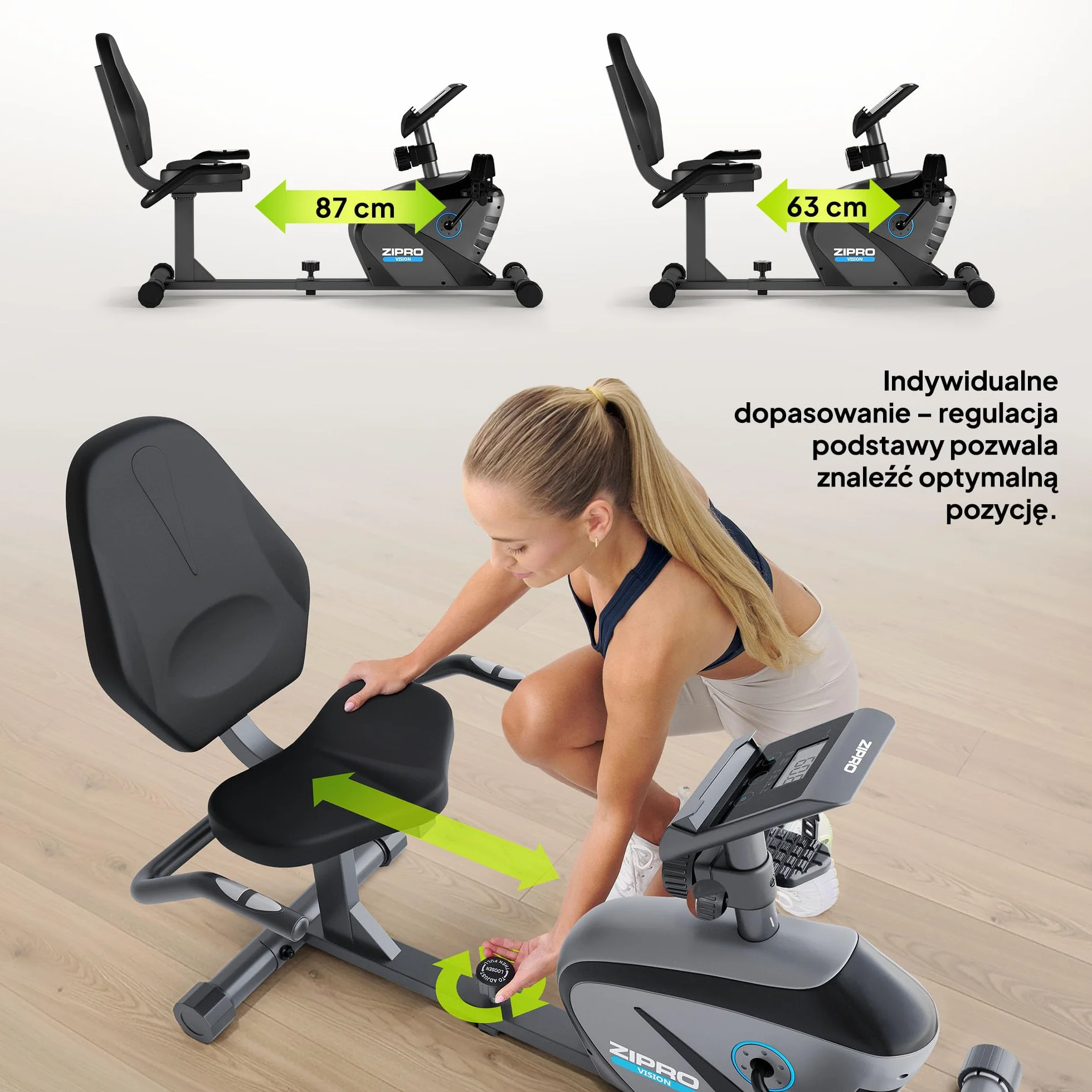 Zipro Vision ergometr magnetyczny rower treningowy do 120 kg
