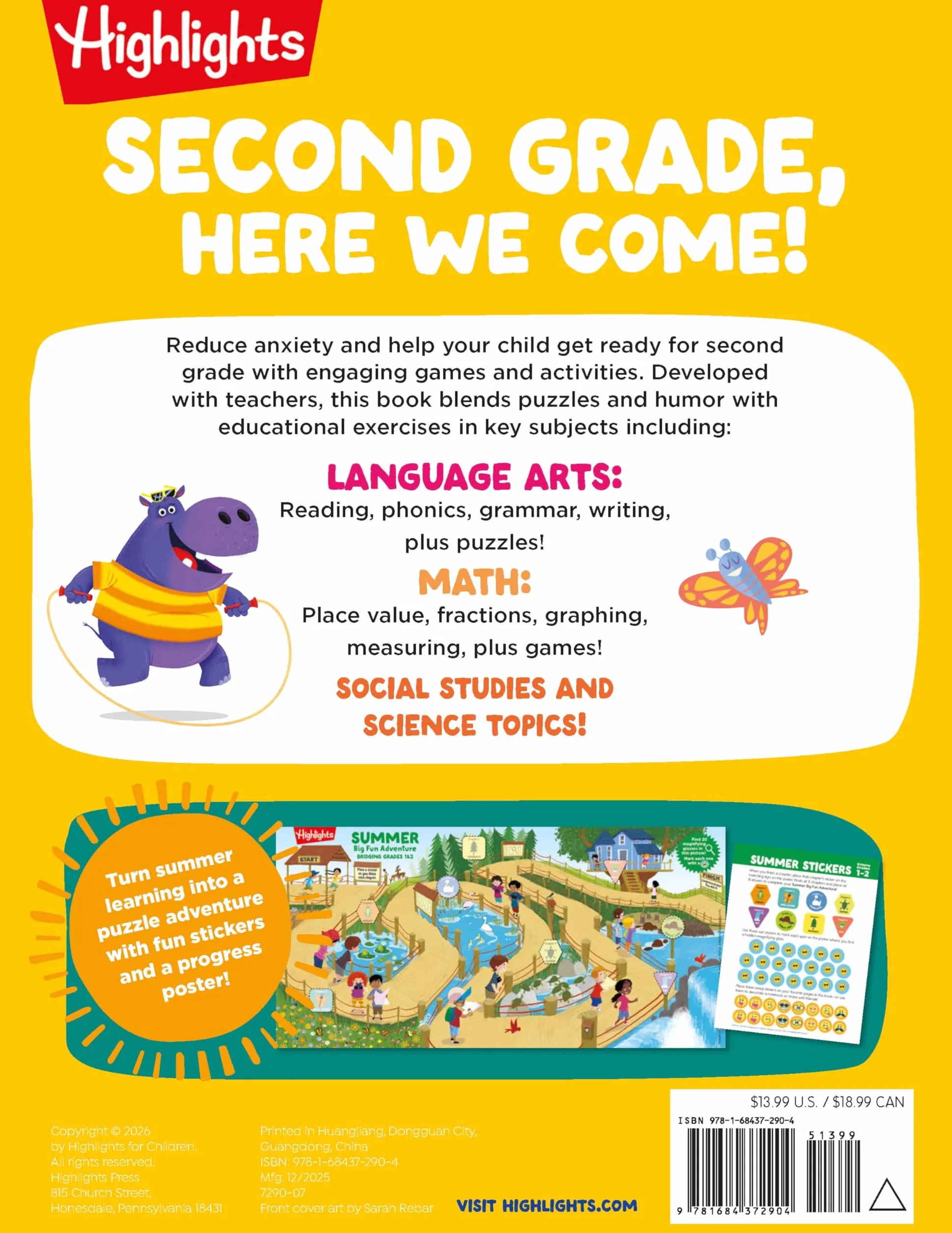 Summer Big Fun Workbook Bridging Grades 1 & 2: Summer Before Second Grade Prep Workbook for Spelling, Reading Comprehension, Language Arts and More
