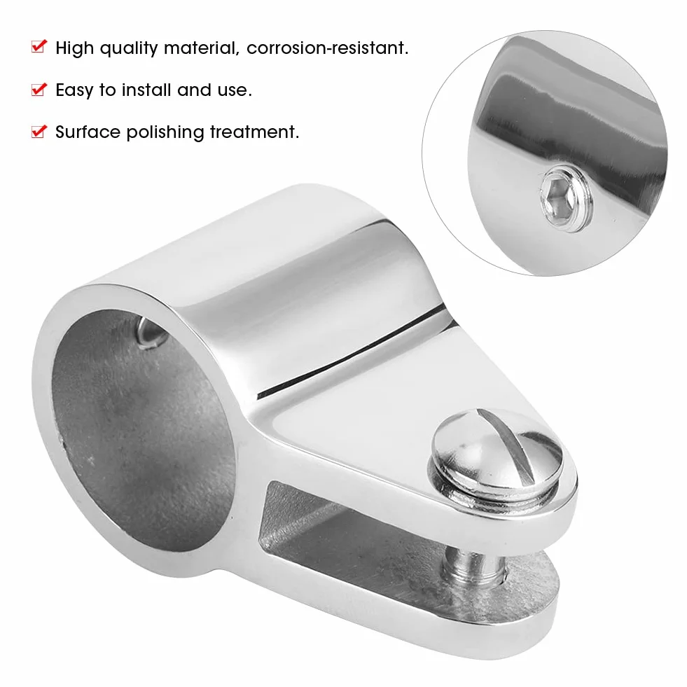 2 Szt. Prowadnica Szczęki łodzi, Fydun Szczęka Bimini ze Stali Nierdzewnej Okucia do łodzi Morskich dla Nadmuchiwanych Jachtów z Włókna Szklanego(22MM)