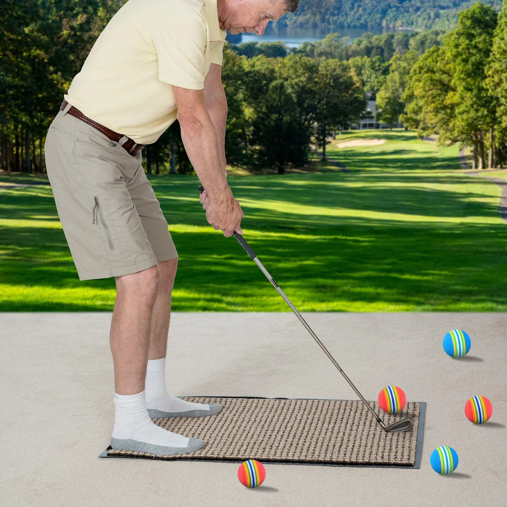 Xiaomoyu Piłki golfowe 26 sztuk czerwone niebieskie do ćwiczeń i treningu